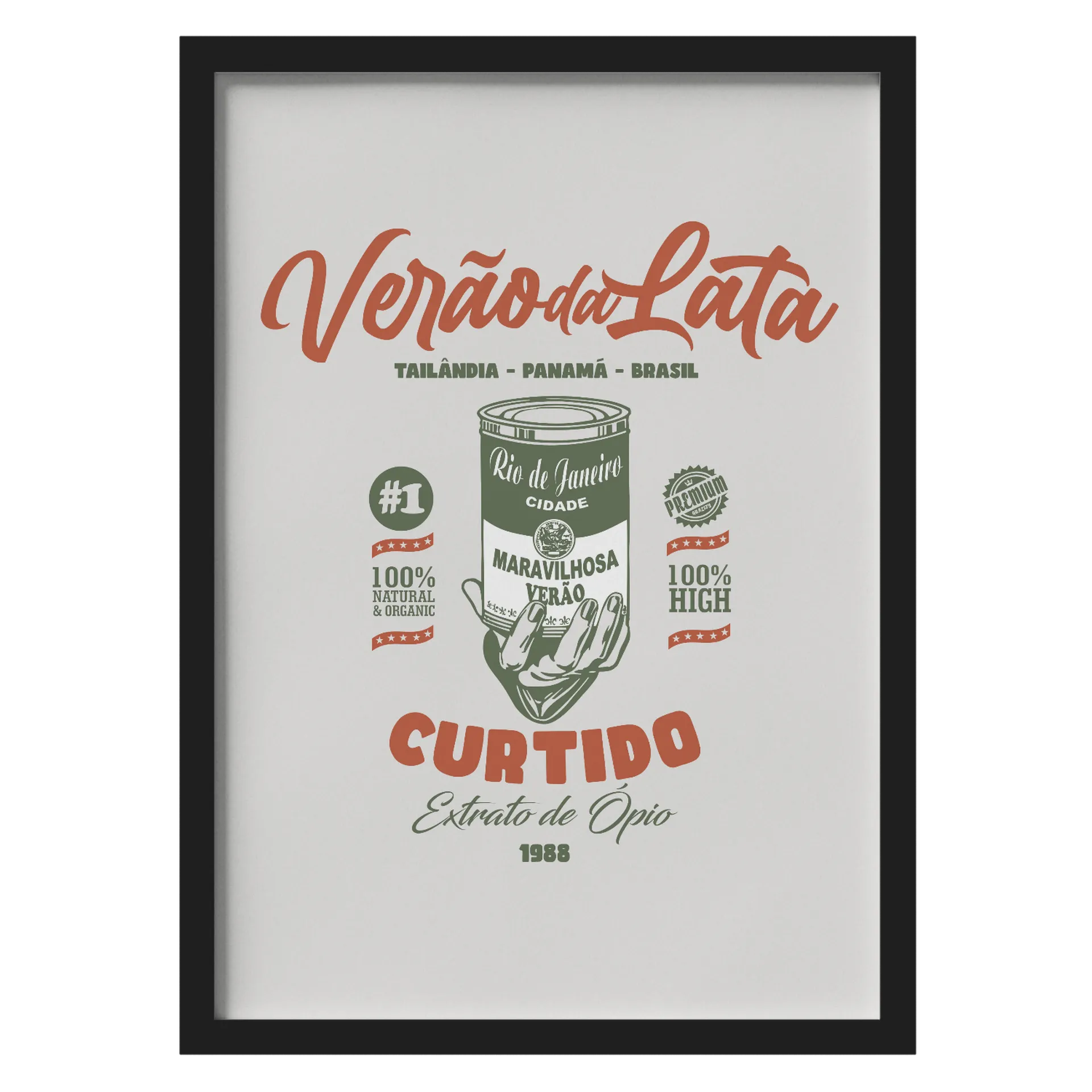 Quadro Verão da Lata Estampa Vintage A3 - Imagem 1