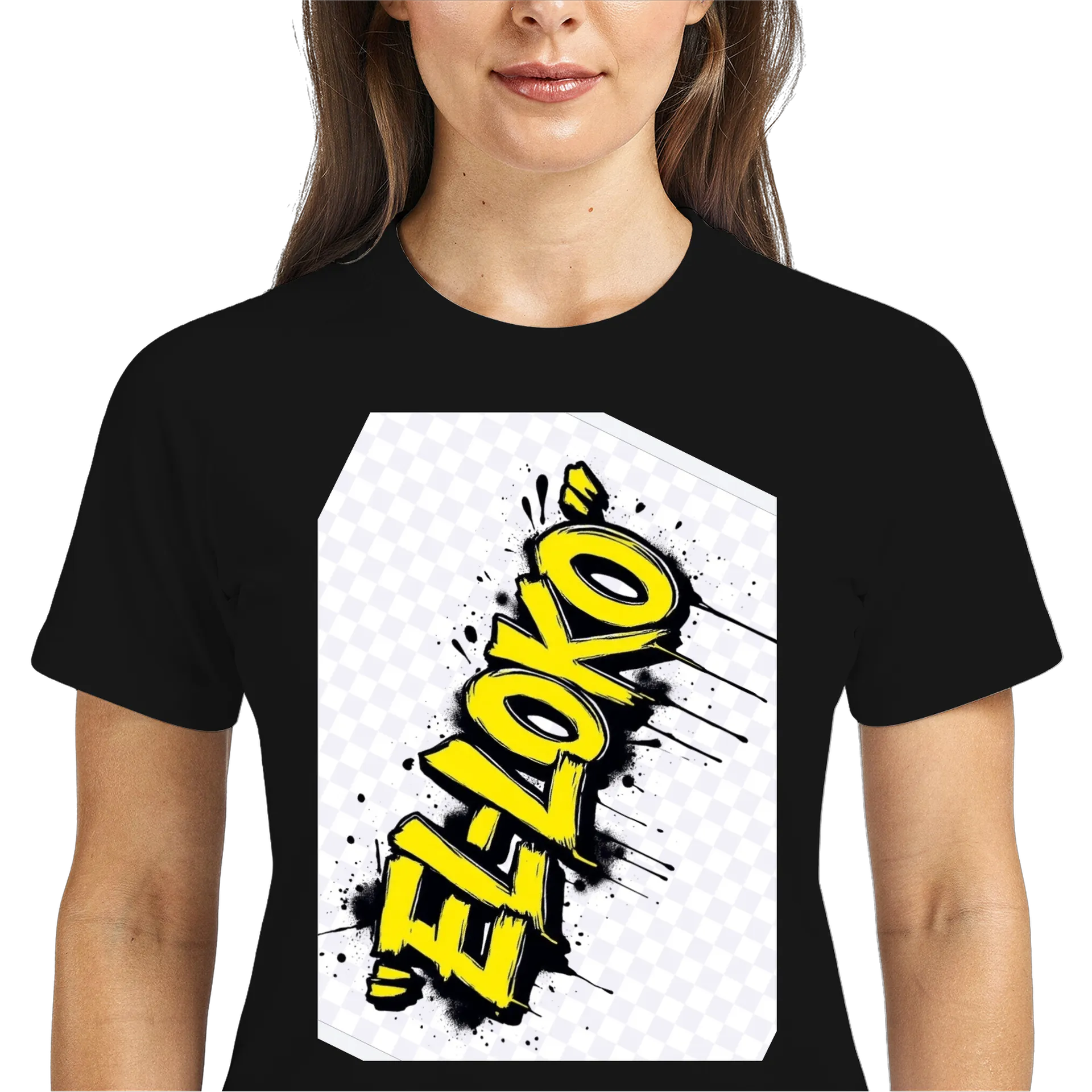 Camiseta Dry Fit Graffiti Letra Amarela Respirável - Imagem 5