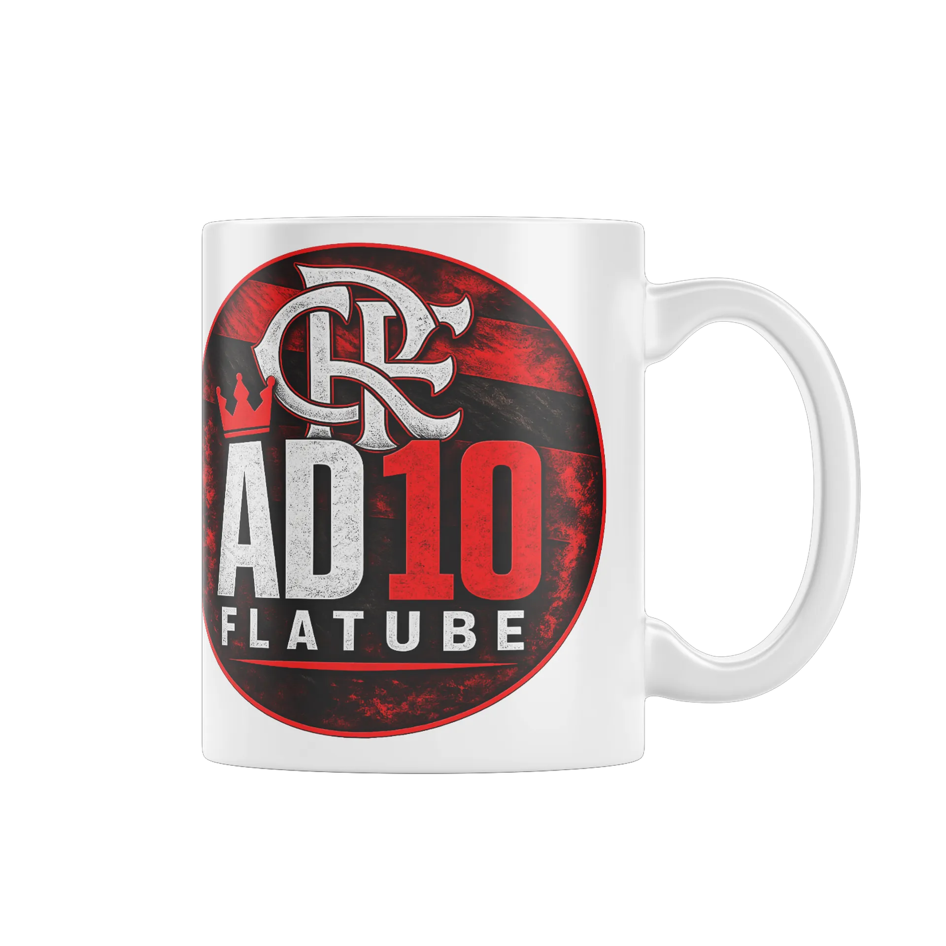 Caneca Retrato Realista com Logo em Chamas 325ml de AD10 FLATUBE  — imagem 2 de 4
