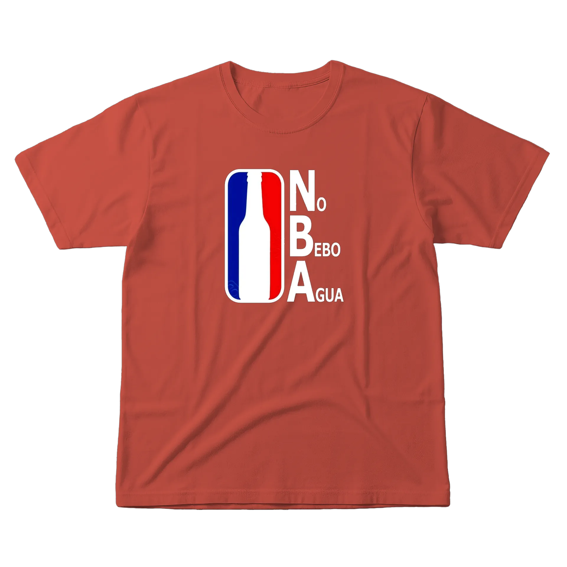 Camiseta Estampa Tipográfica No Bebo Água 100% Algodão - Imagem 1
