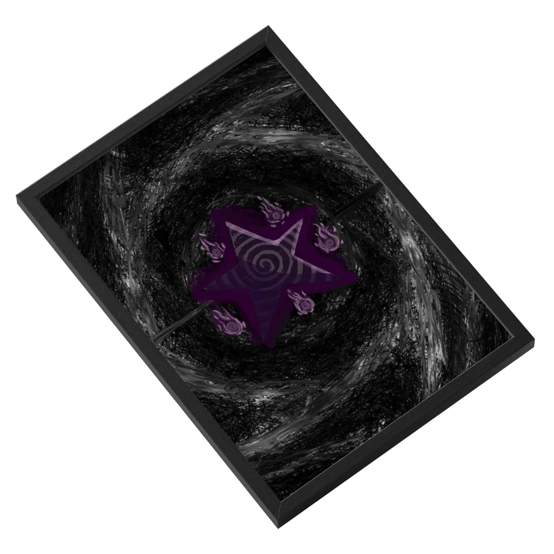 Quadro emoldurado da starvoid de Breno