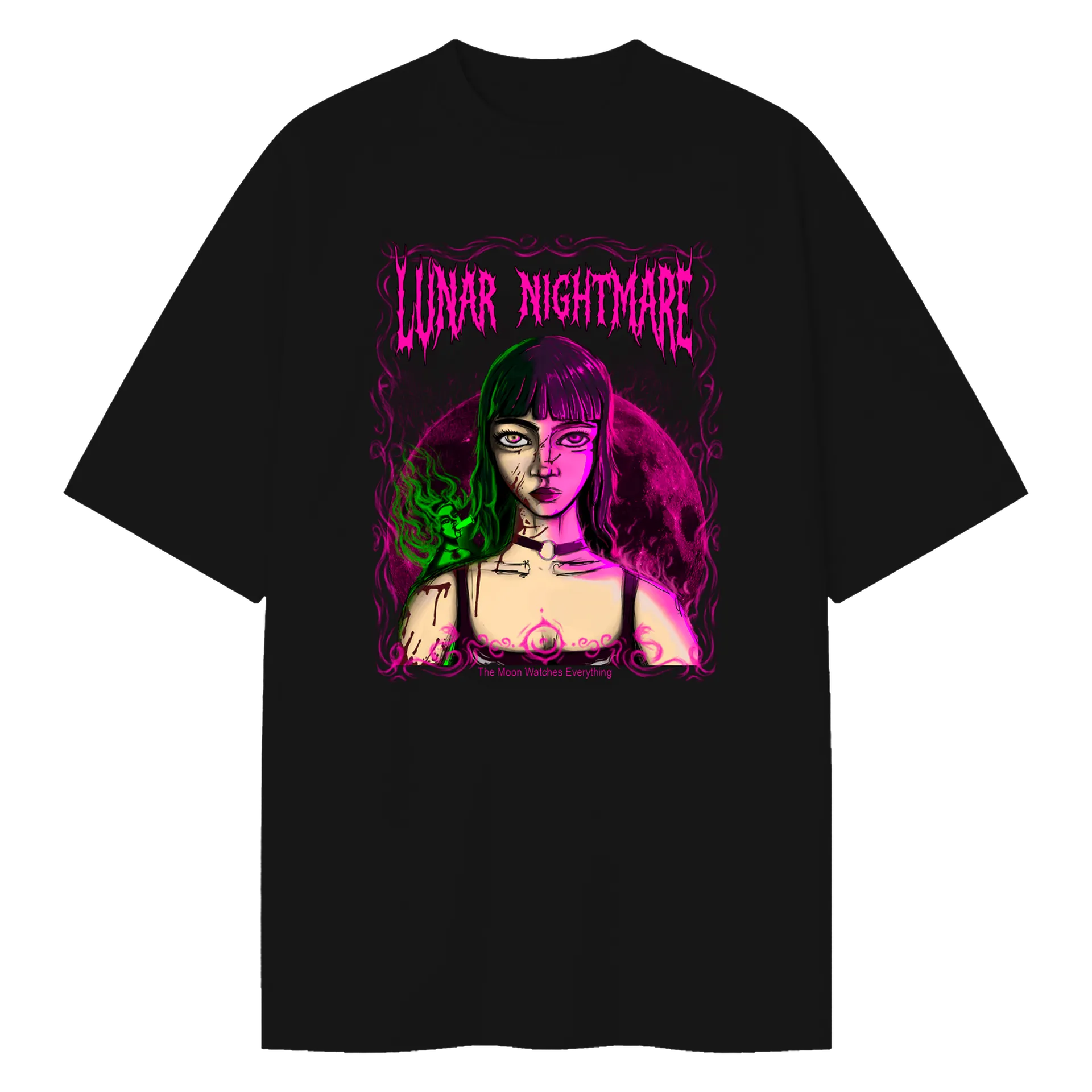Camiseta Oversized Lunar Nightmare Ketrita - Imagem 1