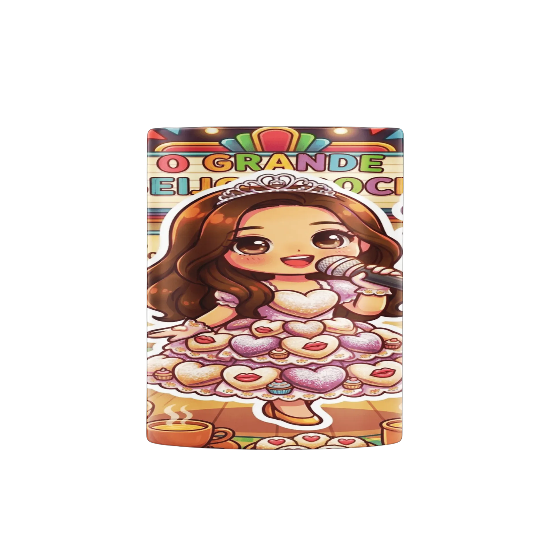 Caneca Cantora Chibi Vestido de Corações 325ml - Imagem 1