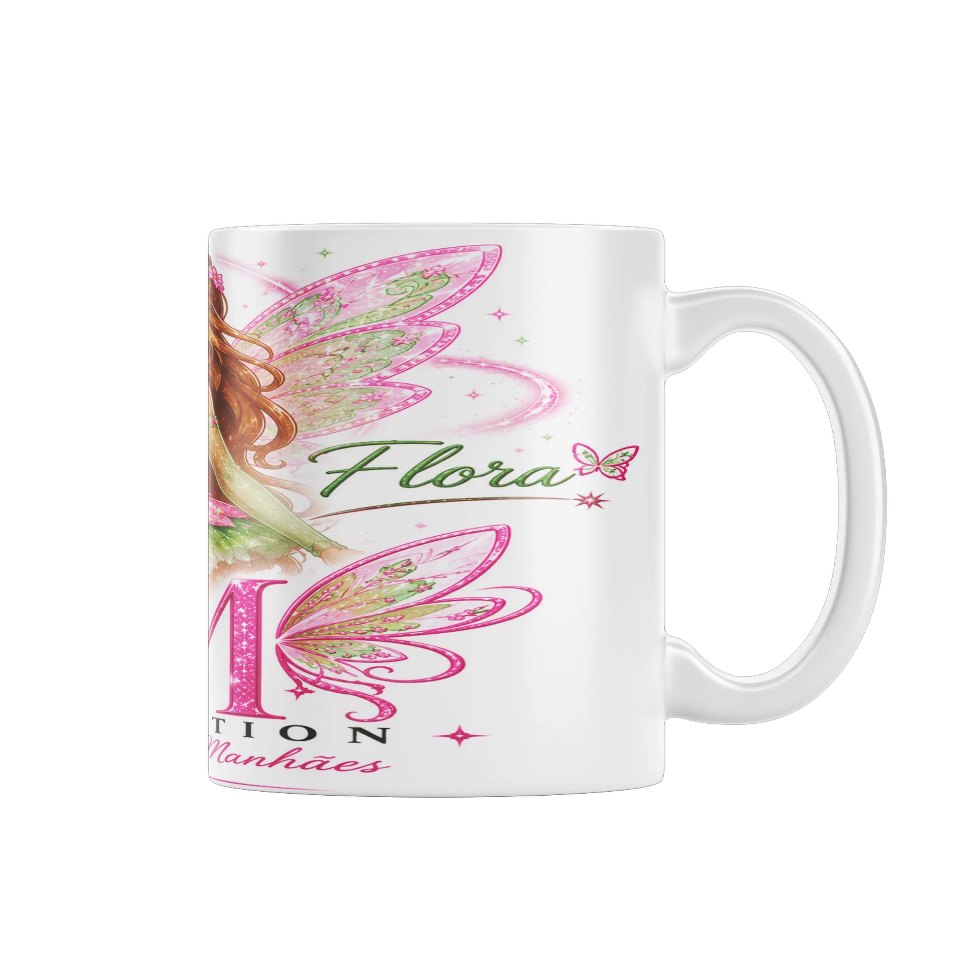 Caneca Porcelana Flor Florianna 325ml - Imagem 1
