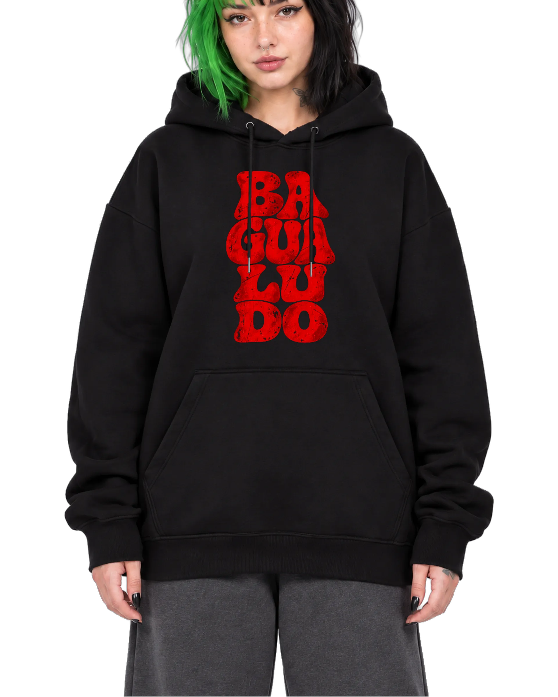 Blusa Moletom Coelho vs Rato Cartoon Vermelho e Preto de SmYGoll — imagem 1 de 6
