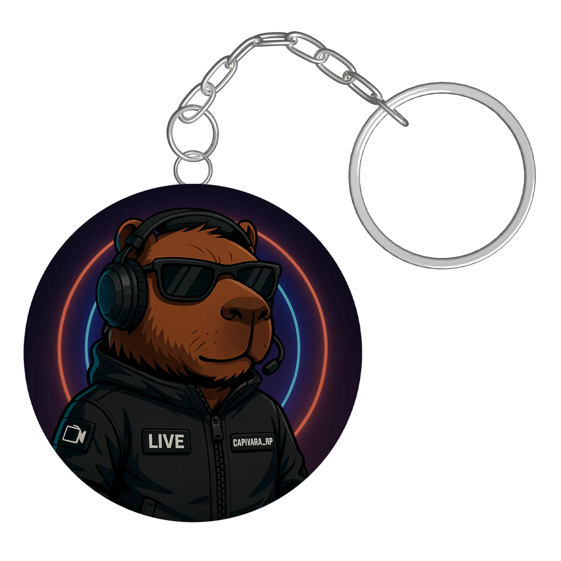 Chaveiro MDF Capivara_RP Estilizada 5x5cm - Imagem 3