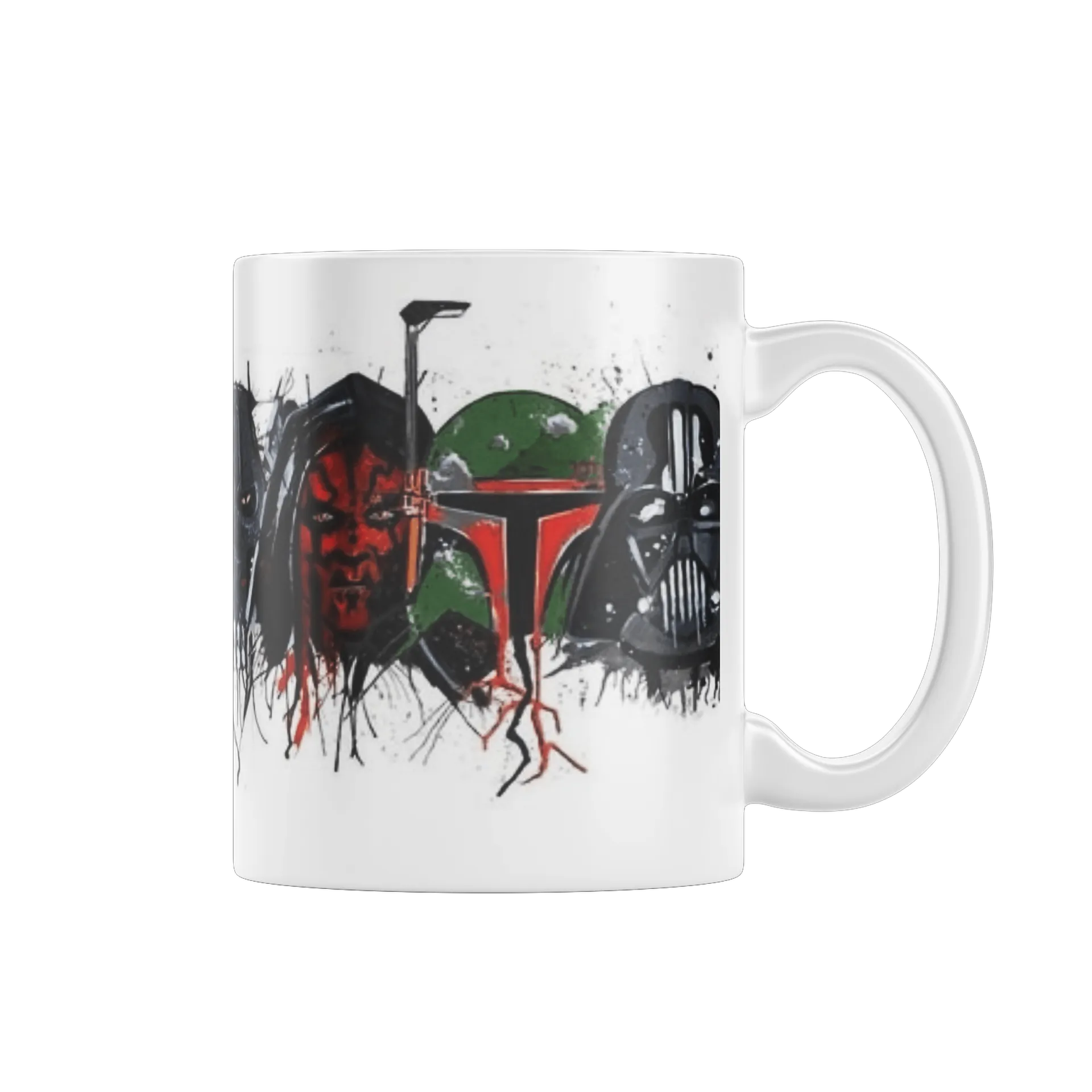 Caneca Porcelana Capacetes de Ficção Científica Arte de Cuppira — imagem 1 de 4