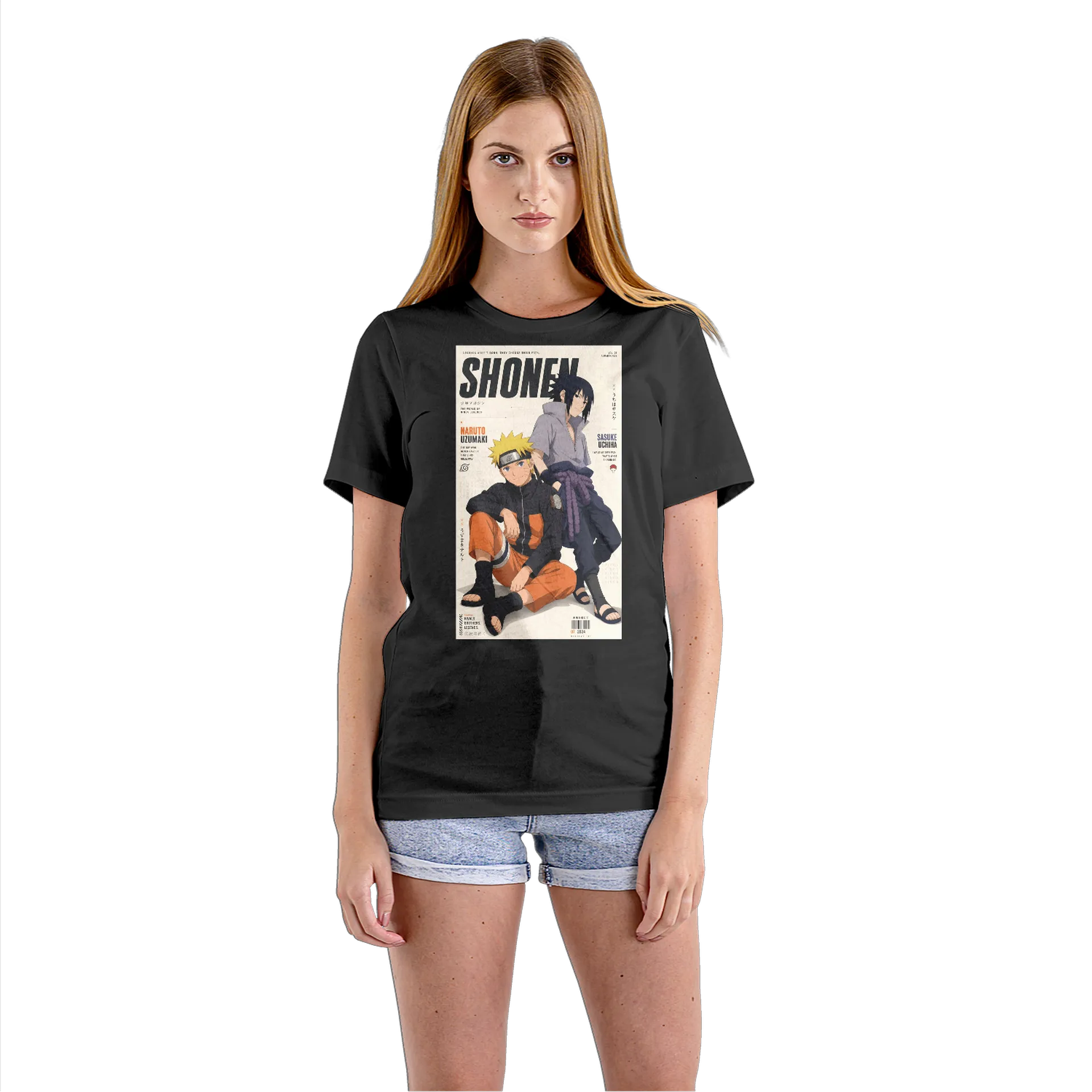 Camiseta Babylook Naruto e Sasuke Anime 100% Algodão - Imagem 3