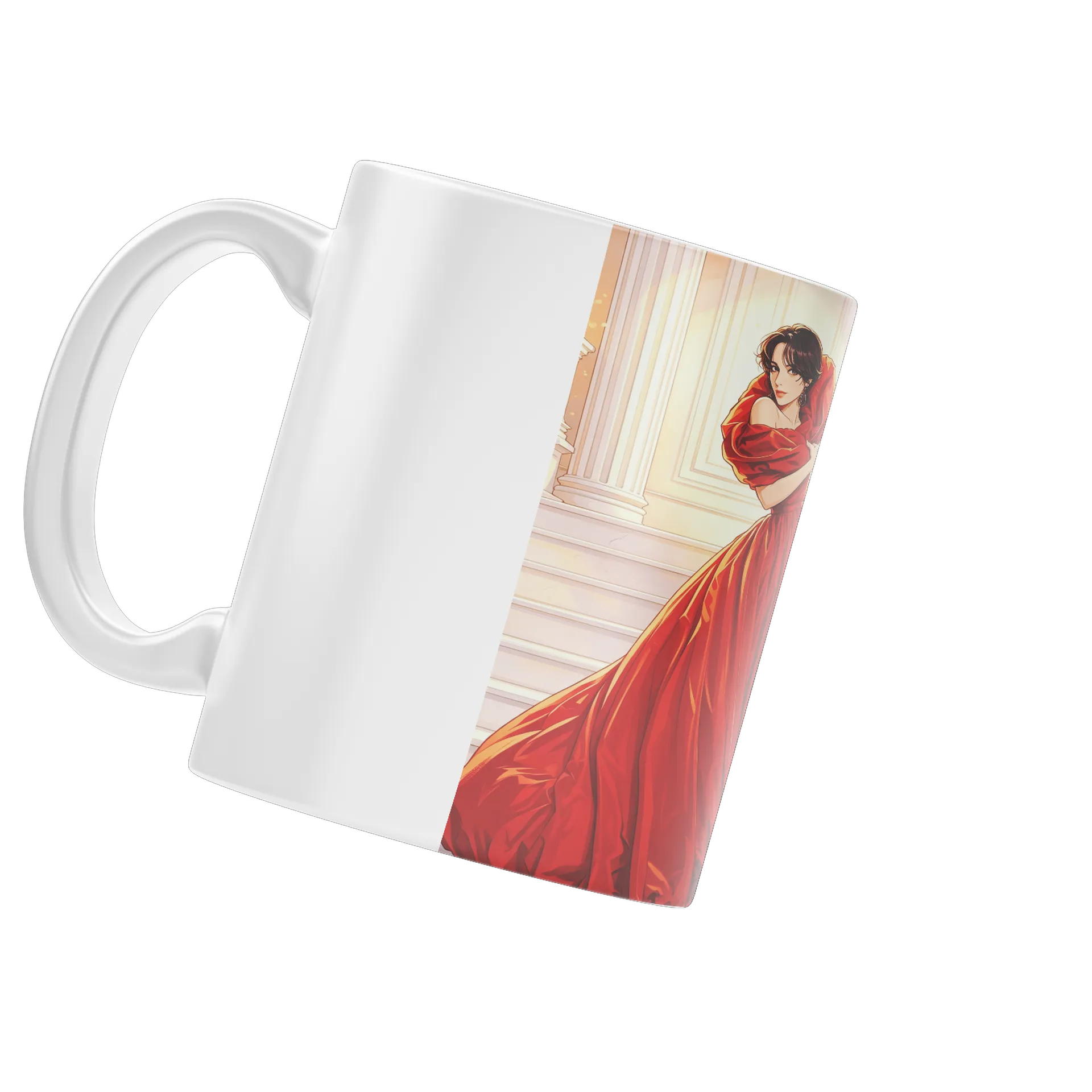 Caneca Ilustração Mulher Vermelha Gala 325ml - Imagem 4