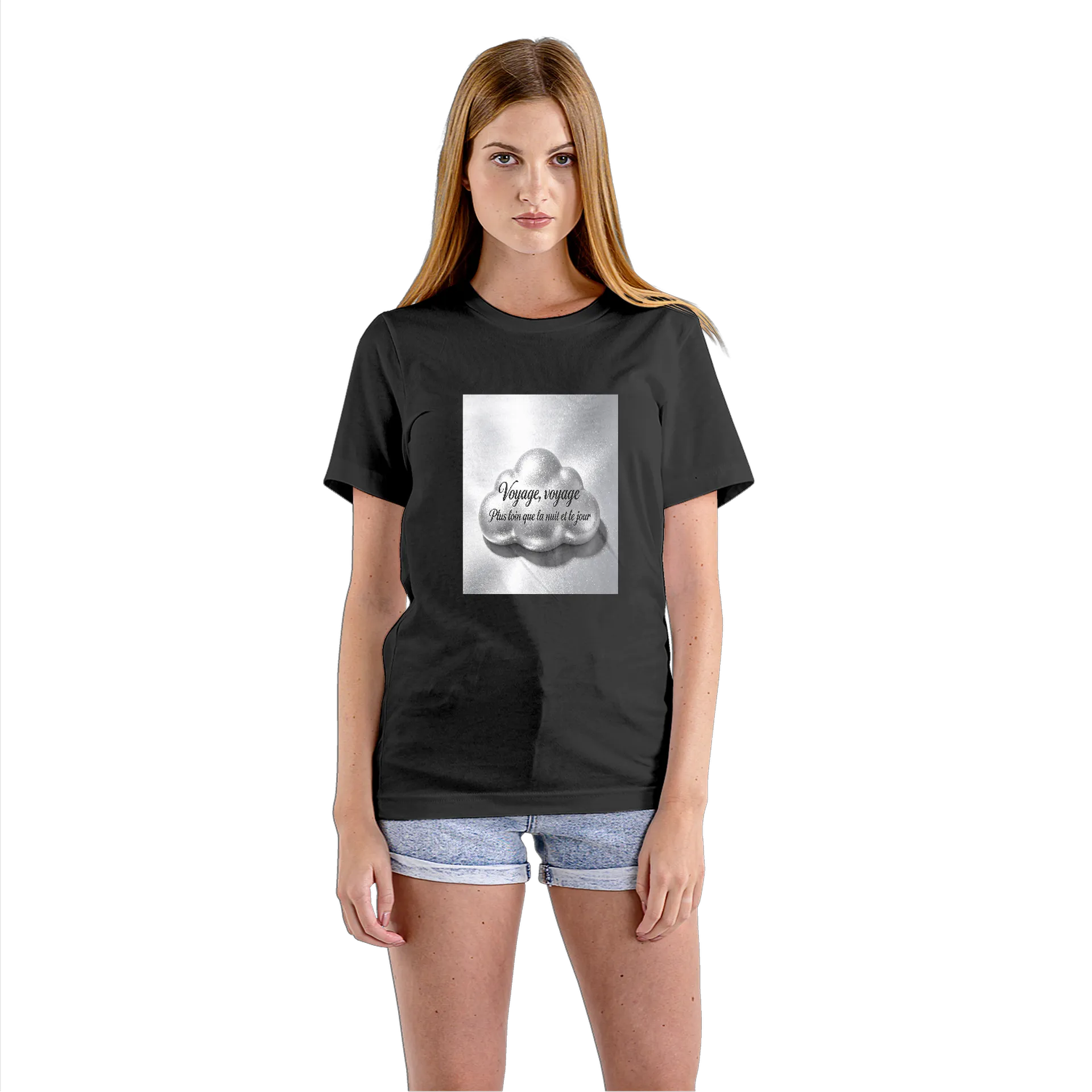 Camiseta Babylook Frase Poética Voyage 100% Algodão - Imagem 4