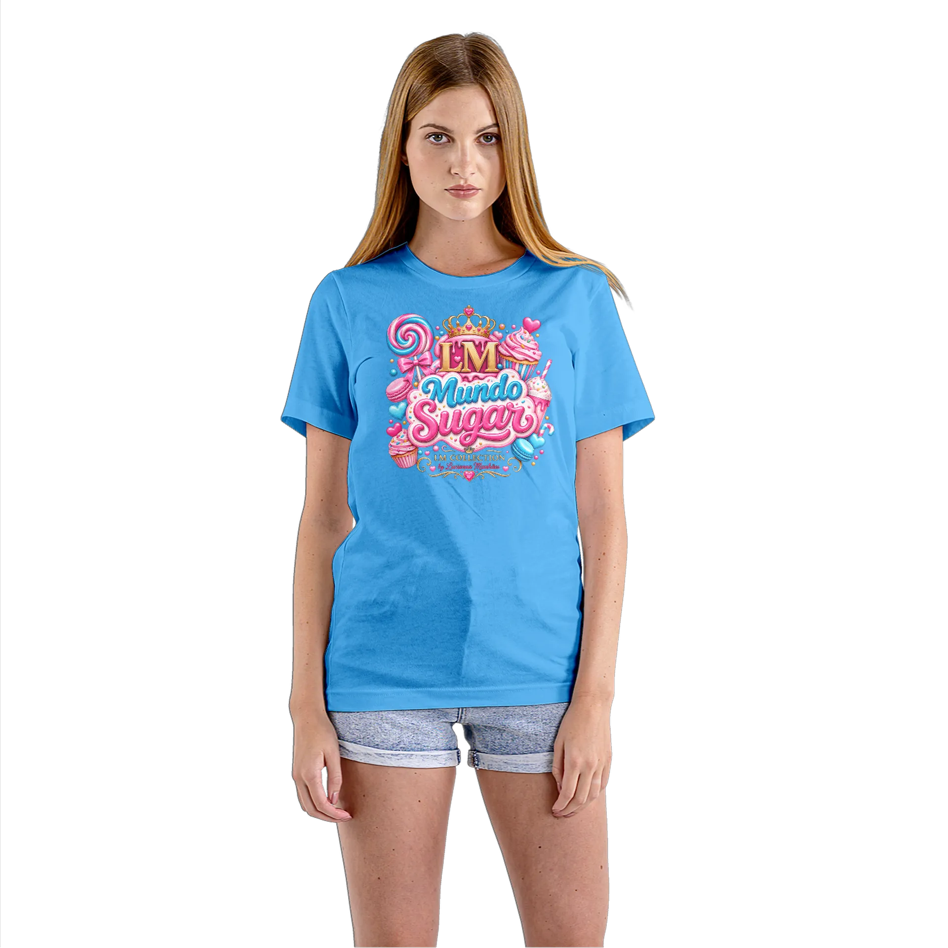 Camiseta Babylook Mundo Sugar by Luciana Manhães de Lucianna Manhães  — imagem 3 de 5