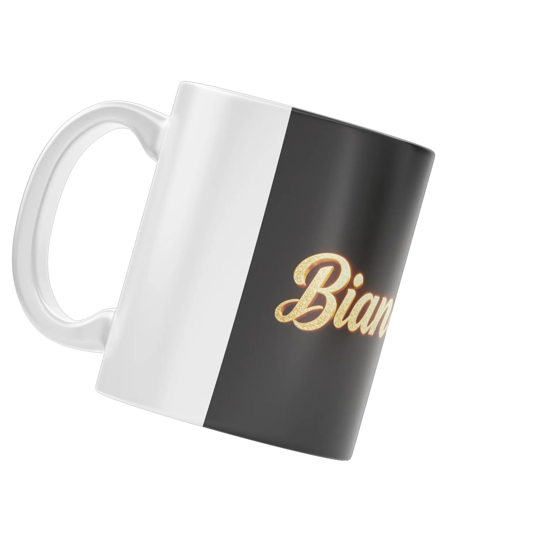 Caneca Branca Estampa Bianca Gold Script 325ml - Imagem 3