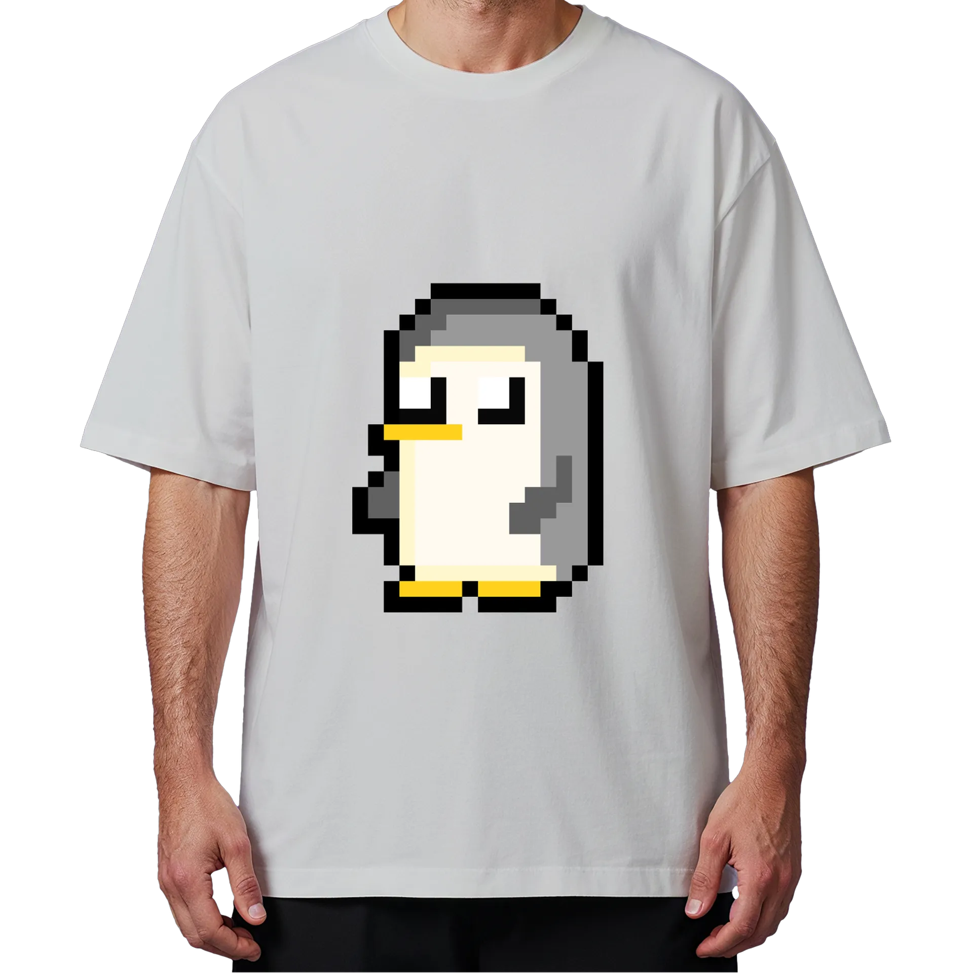 Camiseta Oversized Pinguim Pixel - Imagem 4