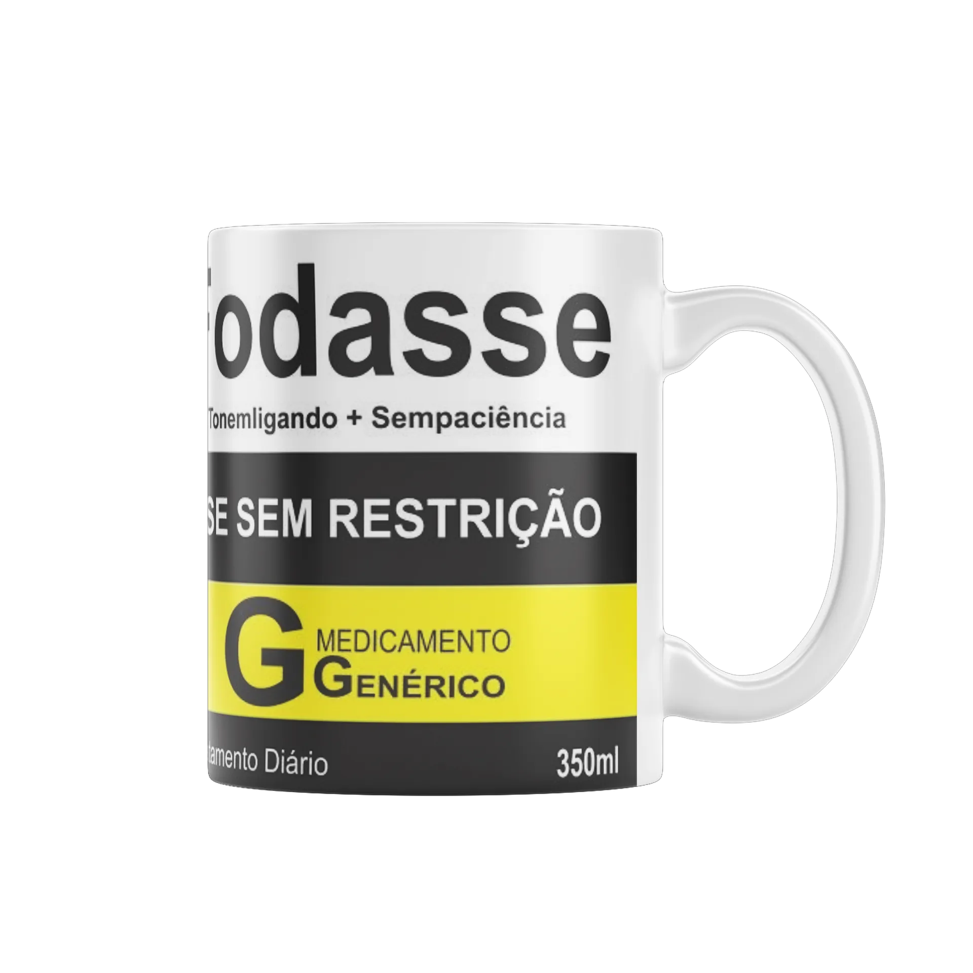 Caneca Porcelana Fodasse 350ml - Imagem 1