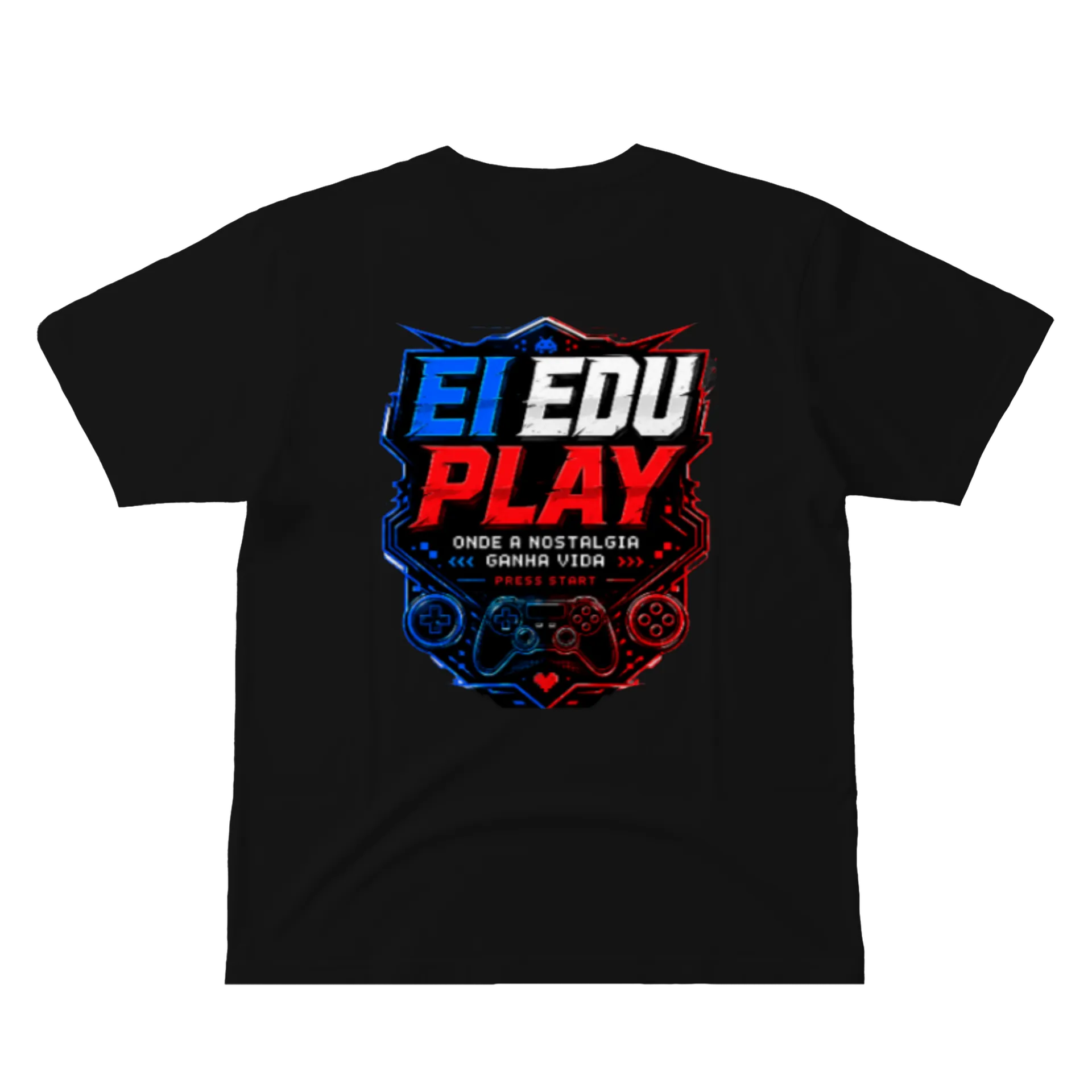 Camiseta Arcade Retrô 100% Algodão de Ei Edu Play