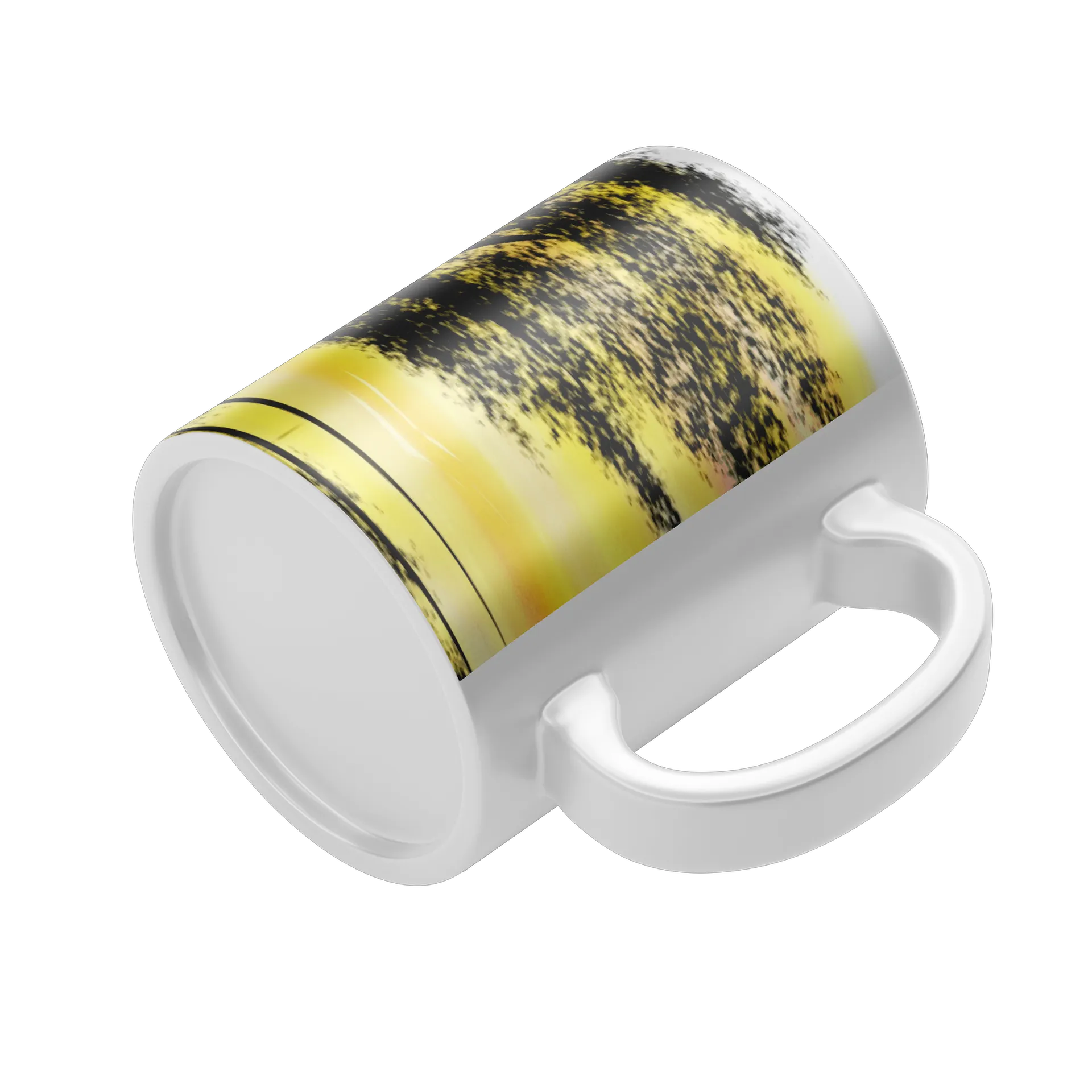 Caneca Árvore em Silhueta e Paisagem Amarela 325ml - Imagem 4