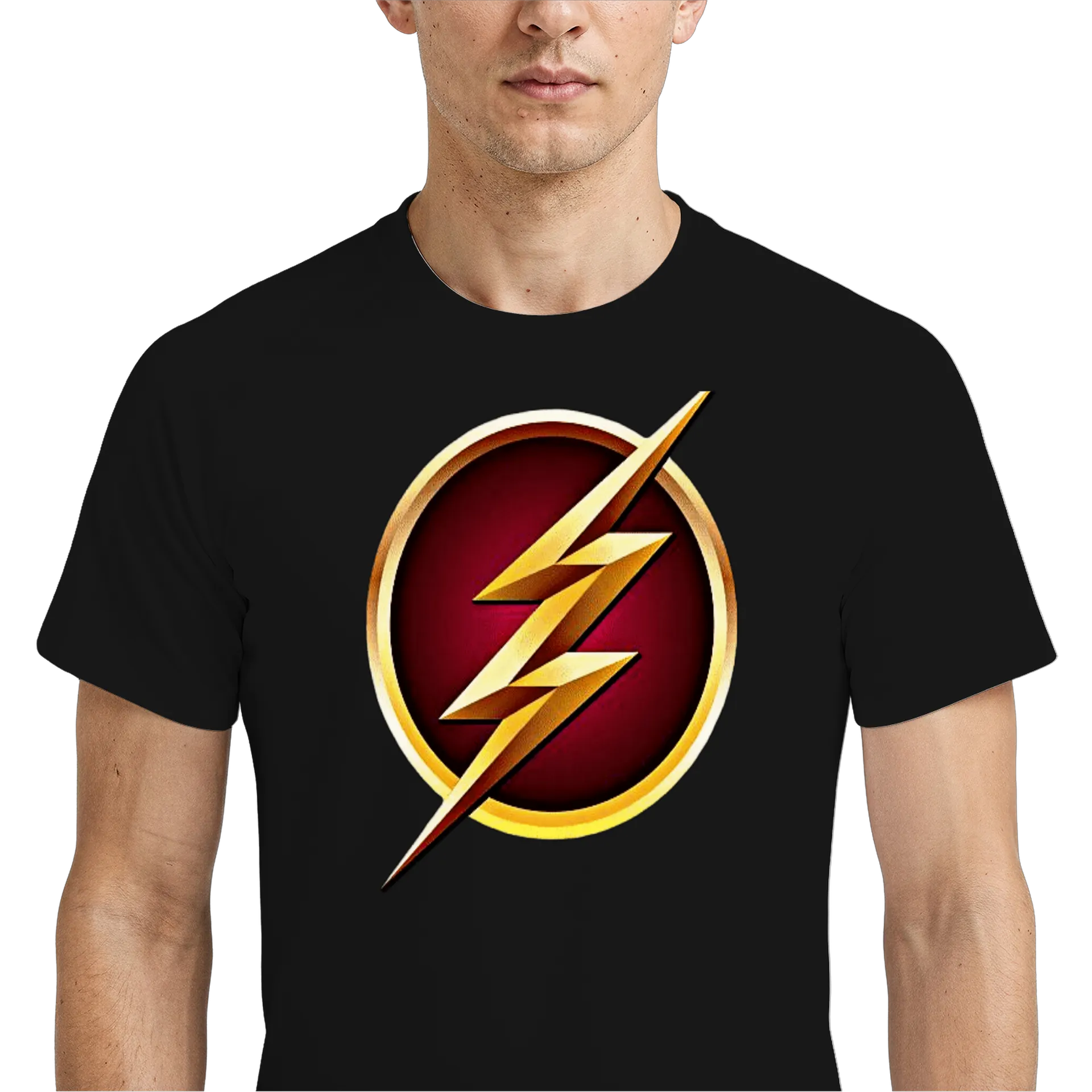 Camiseta Dry Fit Logotipo Raio Vermelho 100% Polyester - Imagem 4