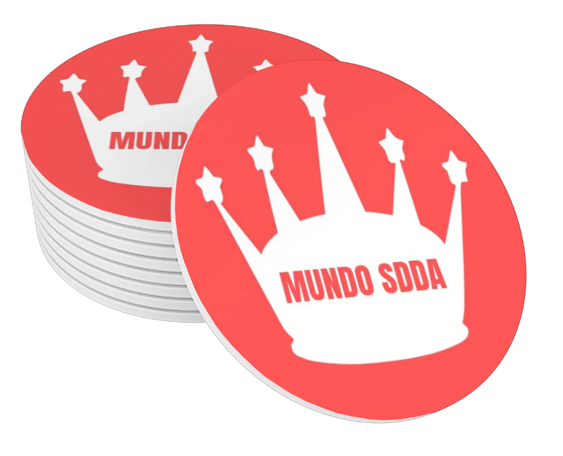 Porta-copo MDF Coroa Mundo SDDA 10x10cm de Mundo SDDA