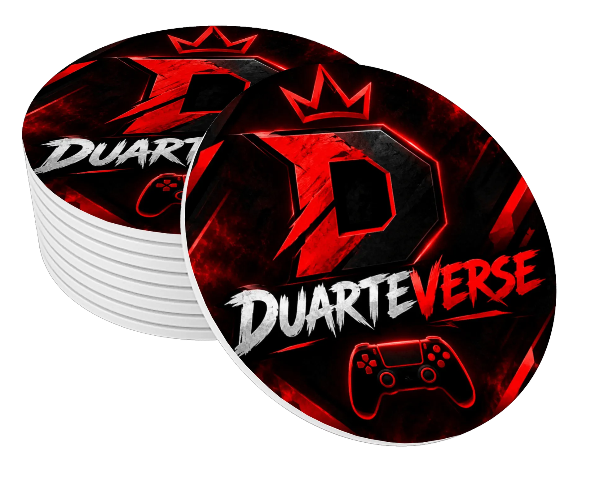 Porta-copo MDF Duart Verse Estampa Vermelha de Guilherme Duarte  — imagem 1 de 3