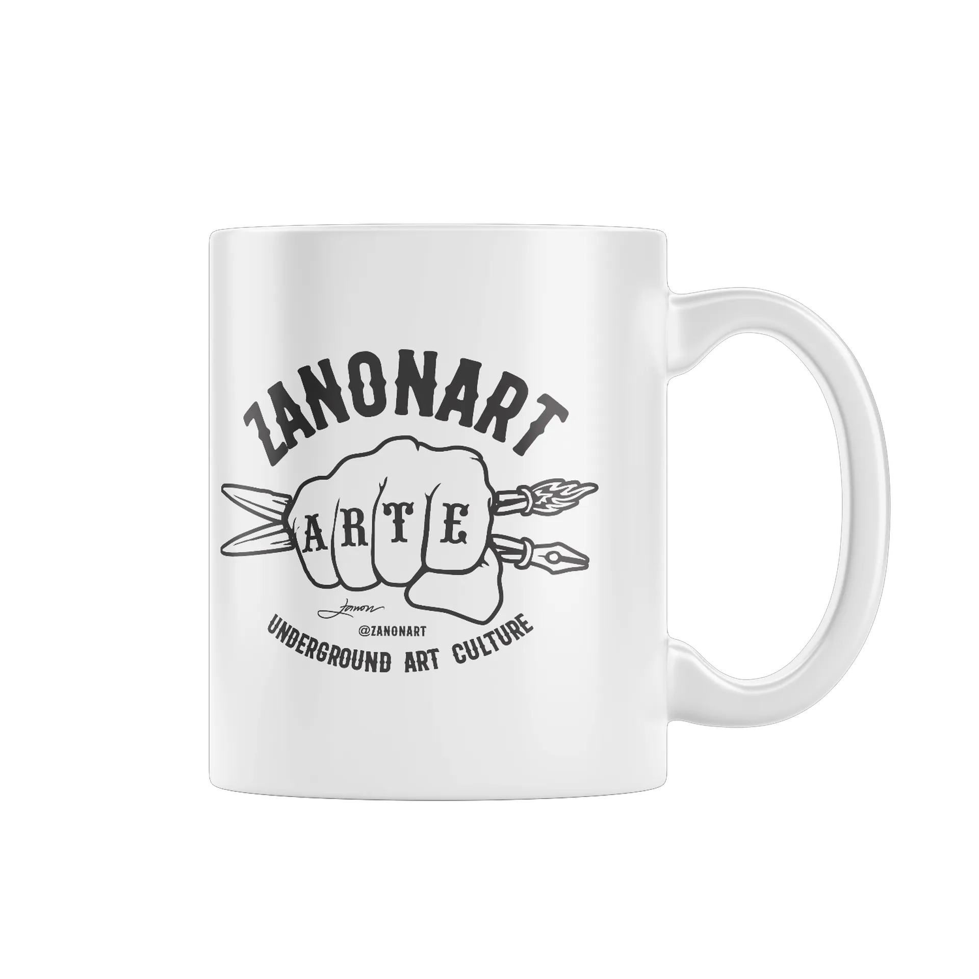 Caneca Porcelana Arte Underground 325ml - Imagem 1