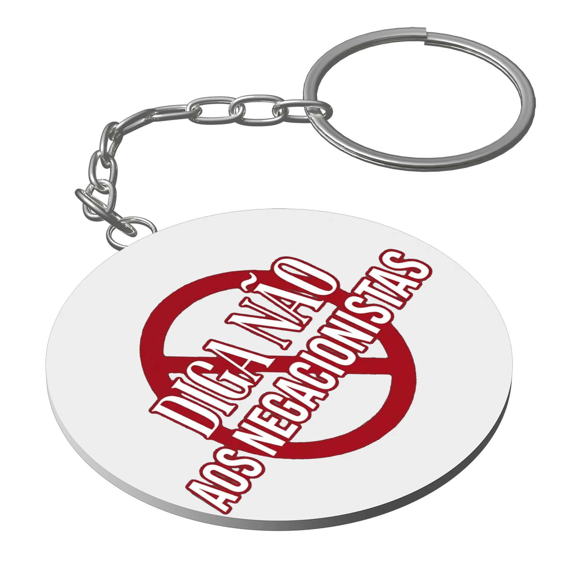 Chaveiro personalizado - não aos negacionistas - Imagem 1