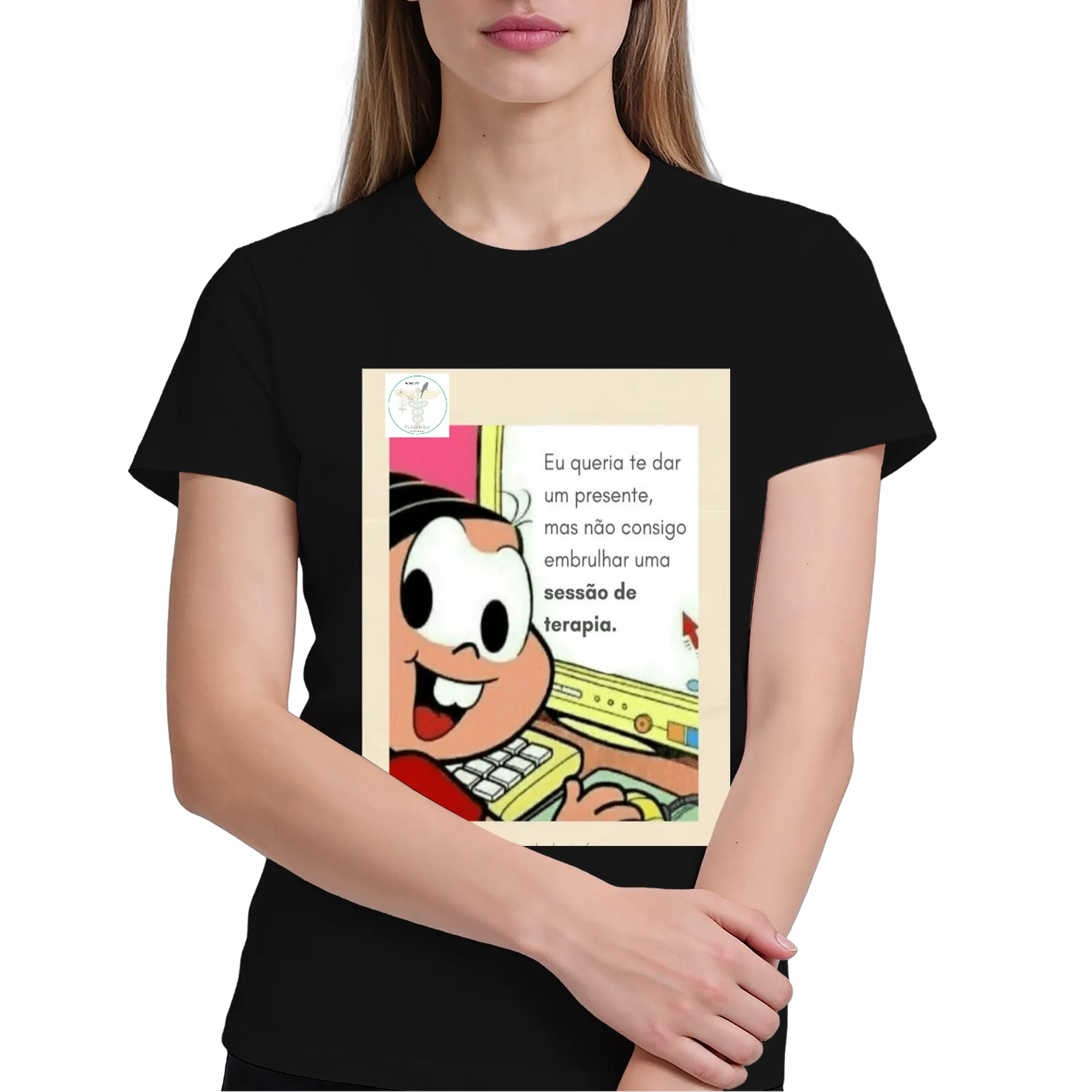 Camiseta Personagem Cartoon Sessão de Terapia 100% Algodão - Imagem 4