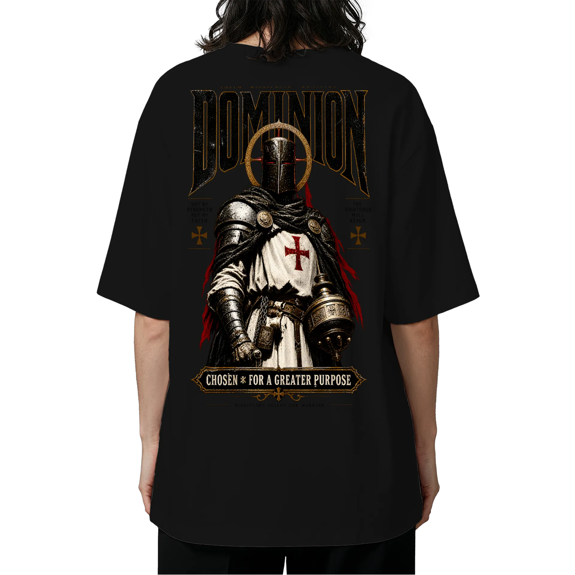 Camiseta Oversized Templário Medieval - Imagem 5