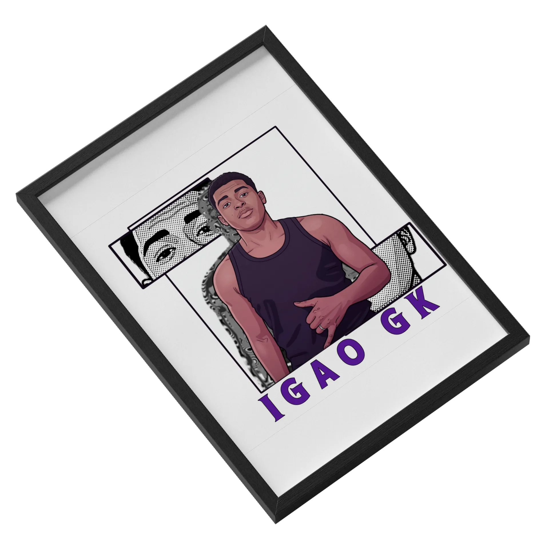 Quadro Decorativo Igão GK - Arte Exclusiva Ilustrada para Fã - Imagem 2