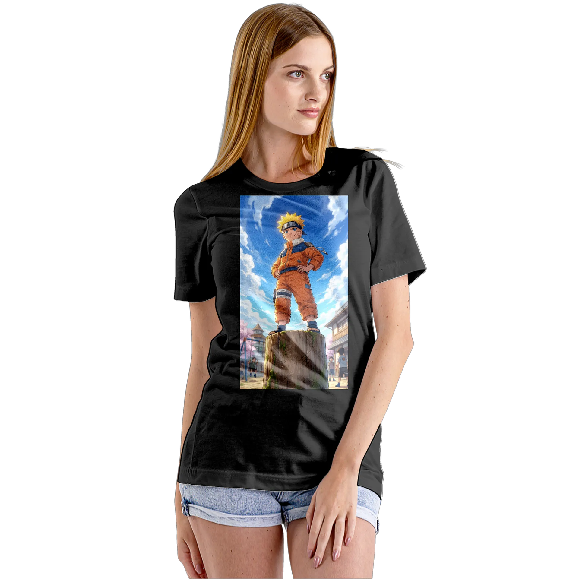 Camiseta Babylook Naruto Anime no Tronco 100% Algodão - Imagem 5