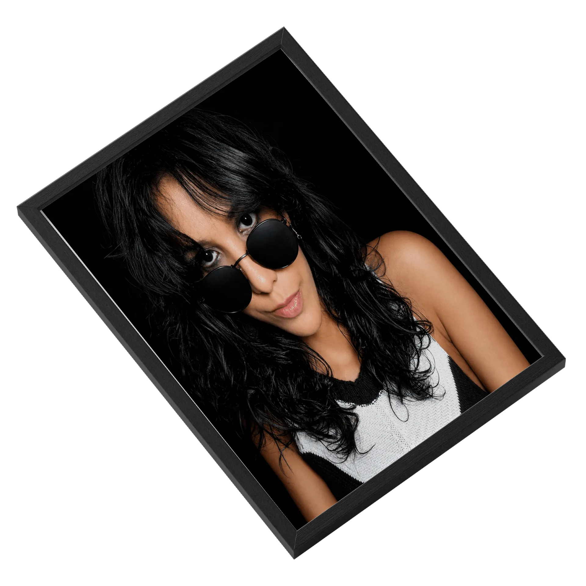 Quadro Moda Gata Sunglasses A3 MDF e Vidro - Imagem 2