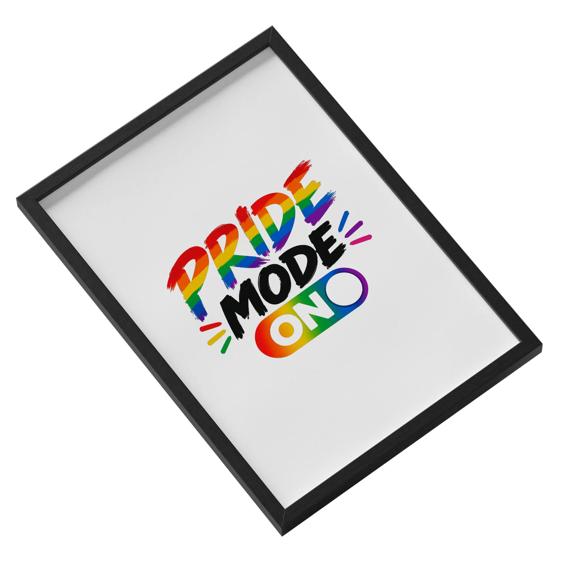 Quadro A3 Pride Mode On Com Vidro de Mundo GTV — imagem 2 de 3