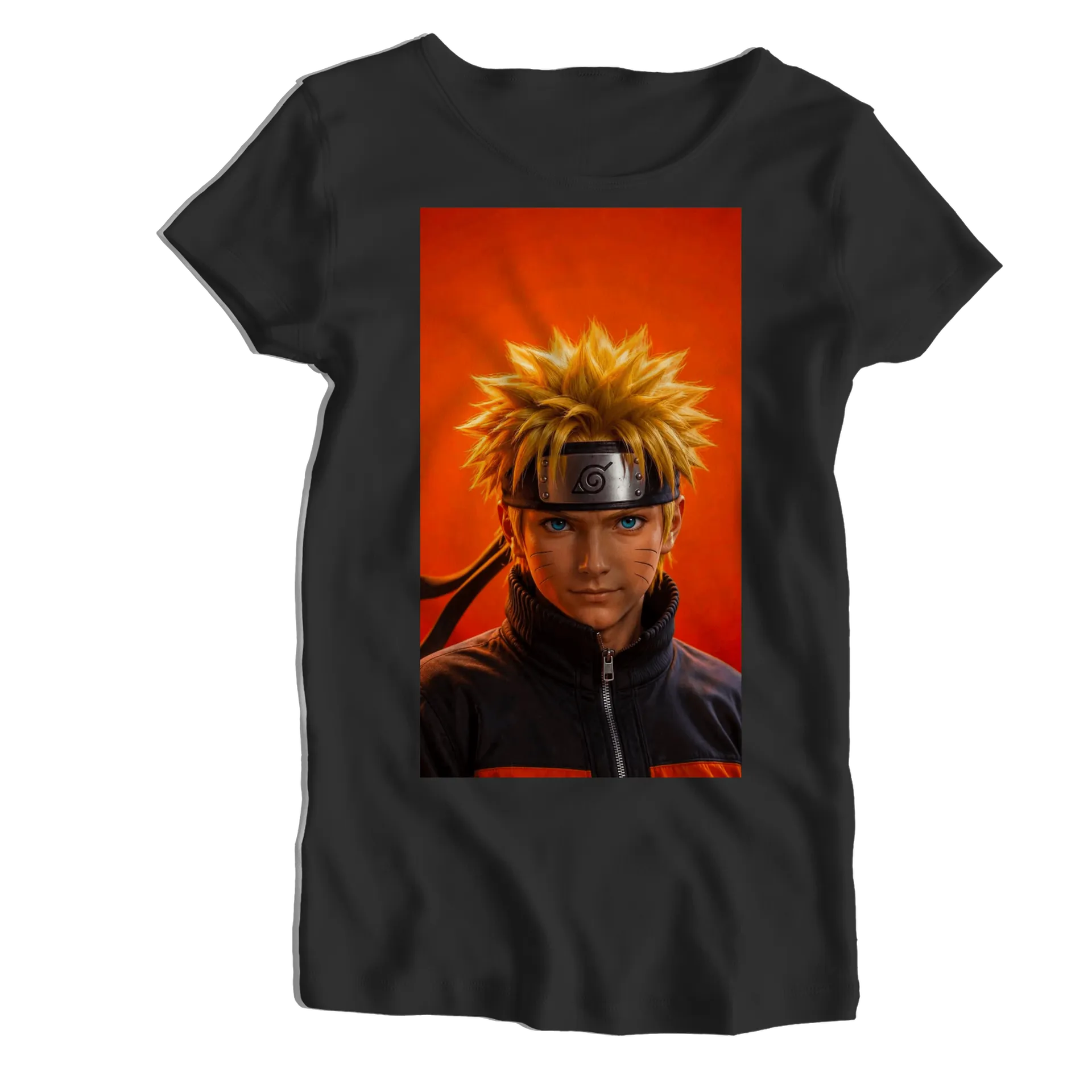 Camiseta Babylook Naruto Anime Cabelo Loiro 100% Algodão - Imagem 1