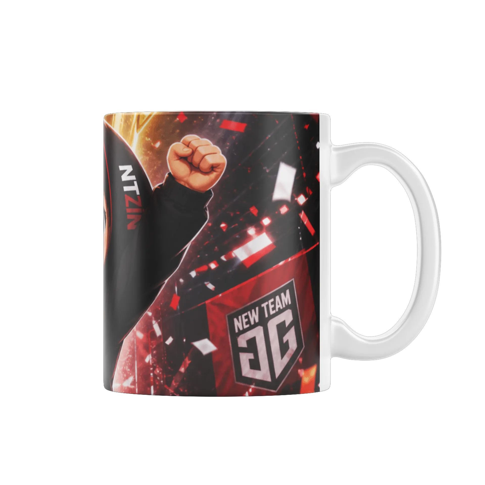 Caneca Porcelana Estampa Neon NTzin Gamer 325ml de New Team GG — imagem 1 de 4