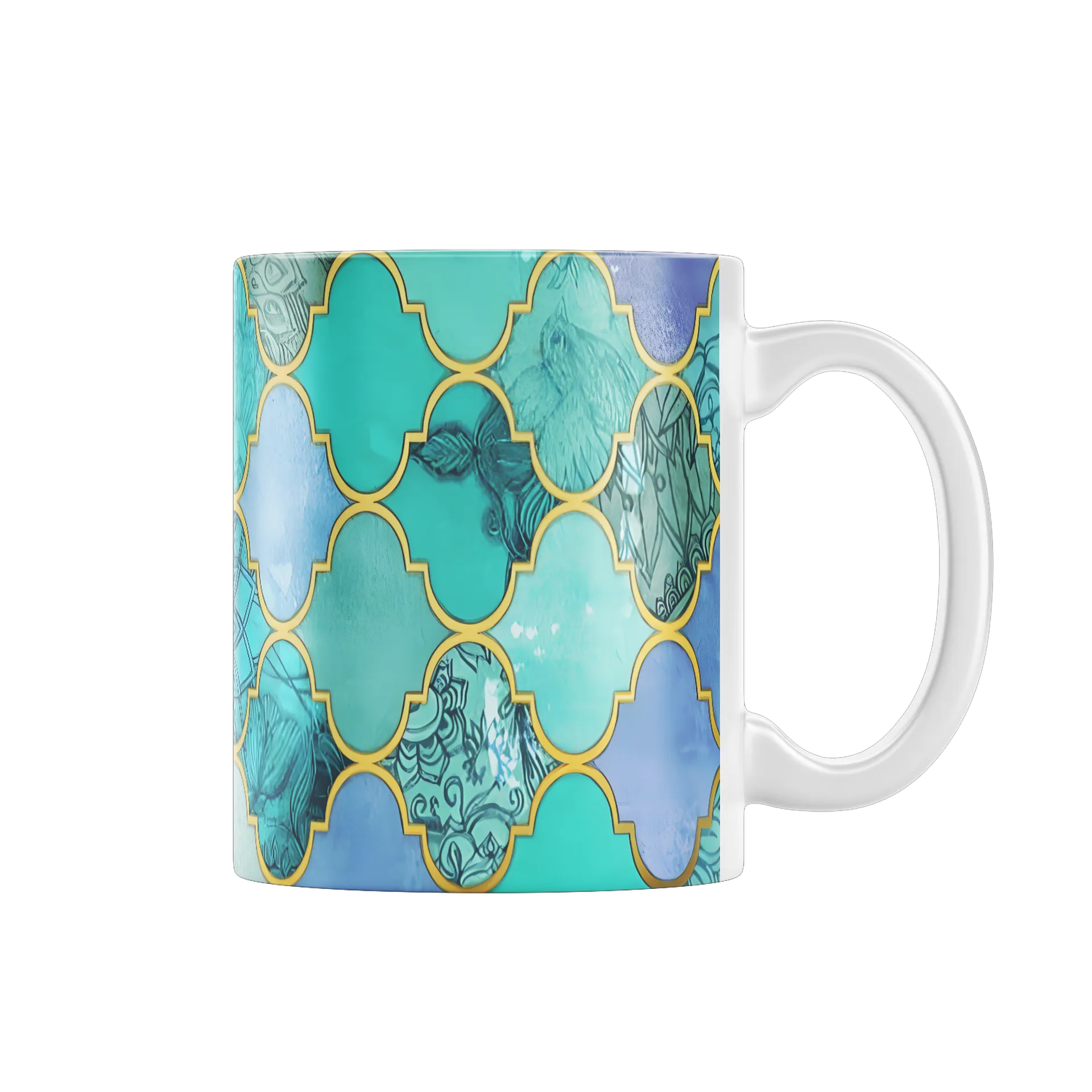 Caneca Porcelana Amostras de Arte Colorida 325ml - Imagem 1
