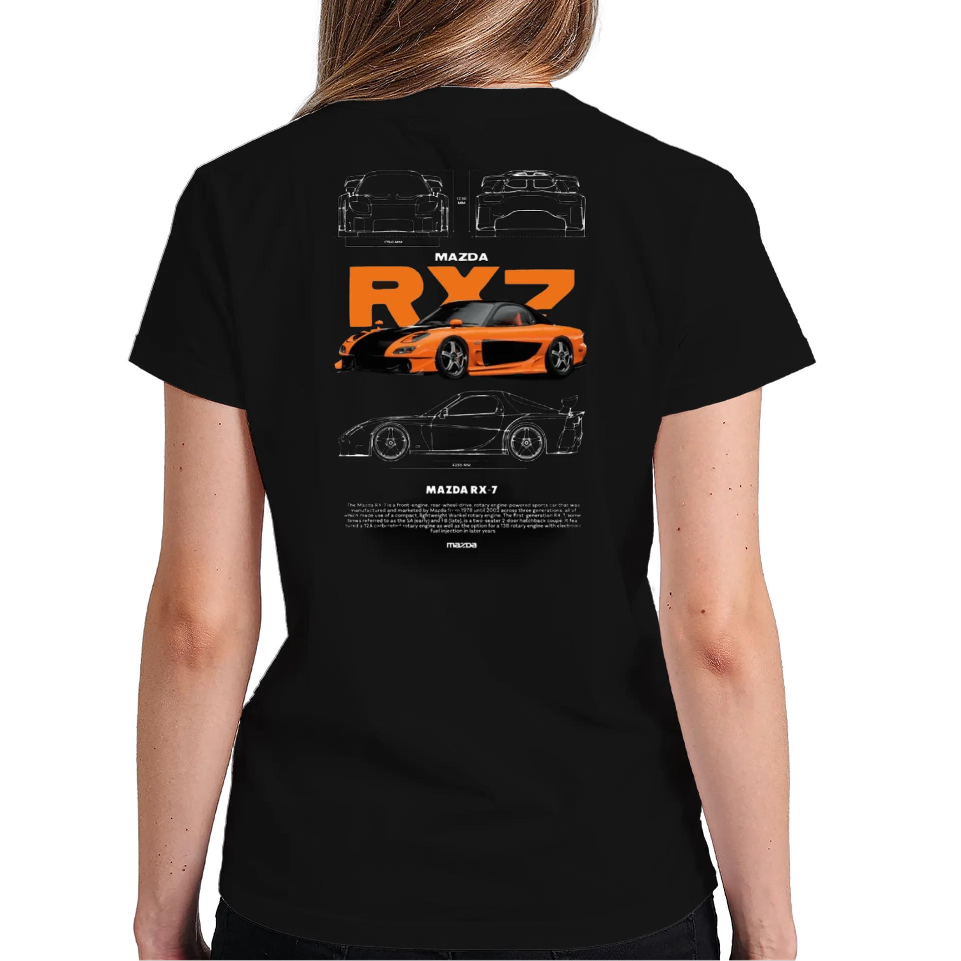 Camiseta Mazda RX-7 Estampa Preta 100% Algodão - Imagem 6
