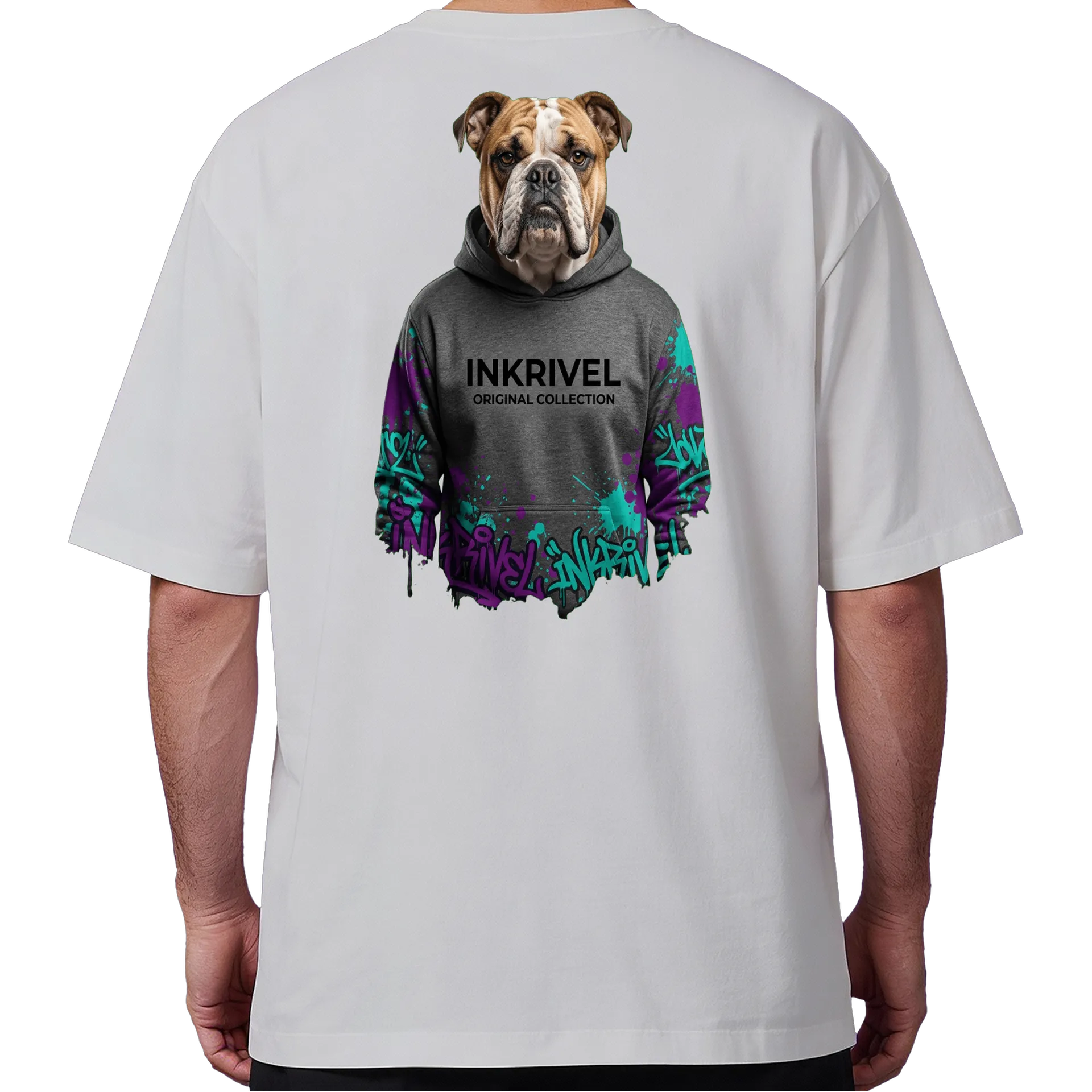 Camiseta Oversized Bulldog Graffiti - Urban Petz | Inkrivel - Imagem 6
