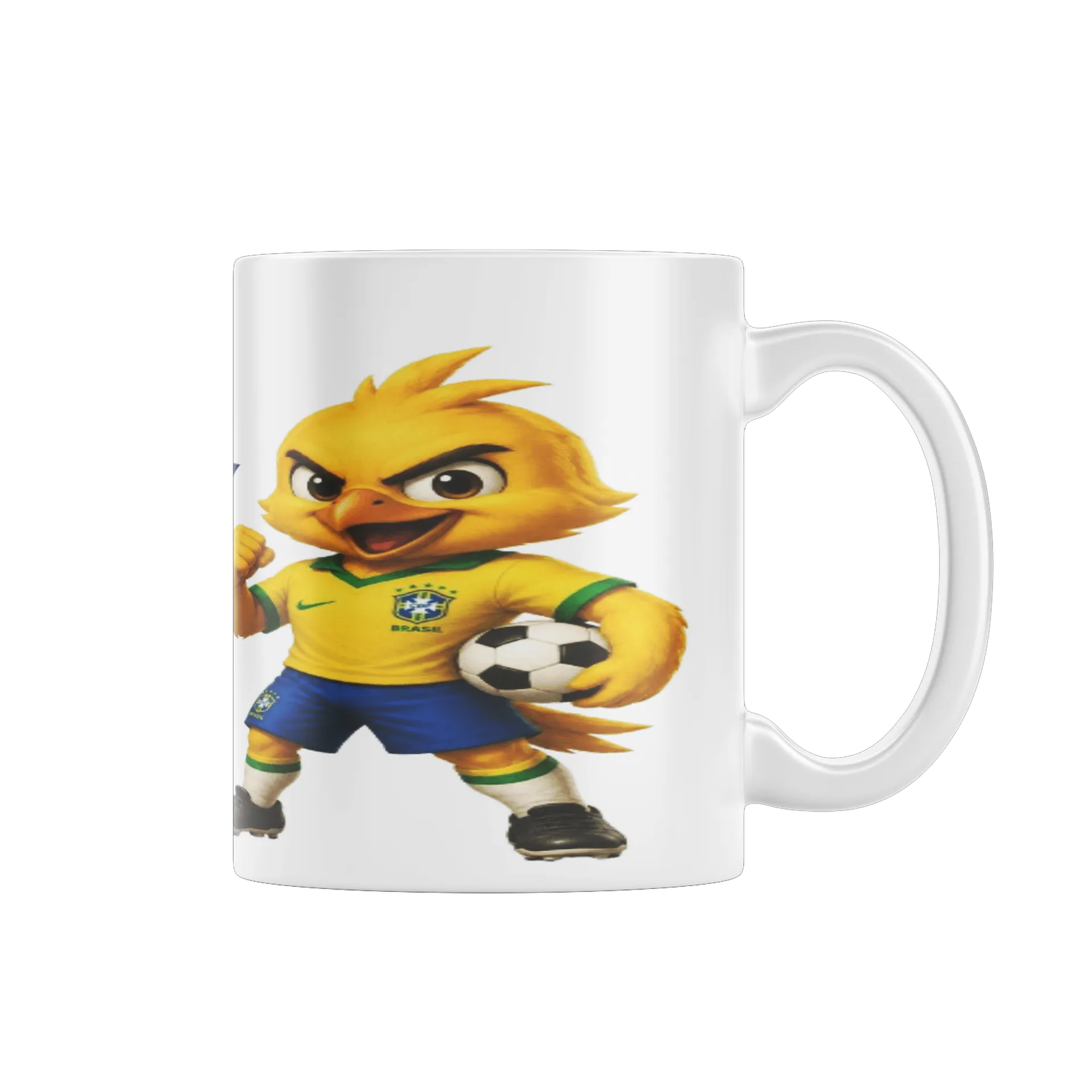 Caneca Porcelana Mascote Futebol Brasil 325ml - Imagem 1