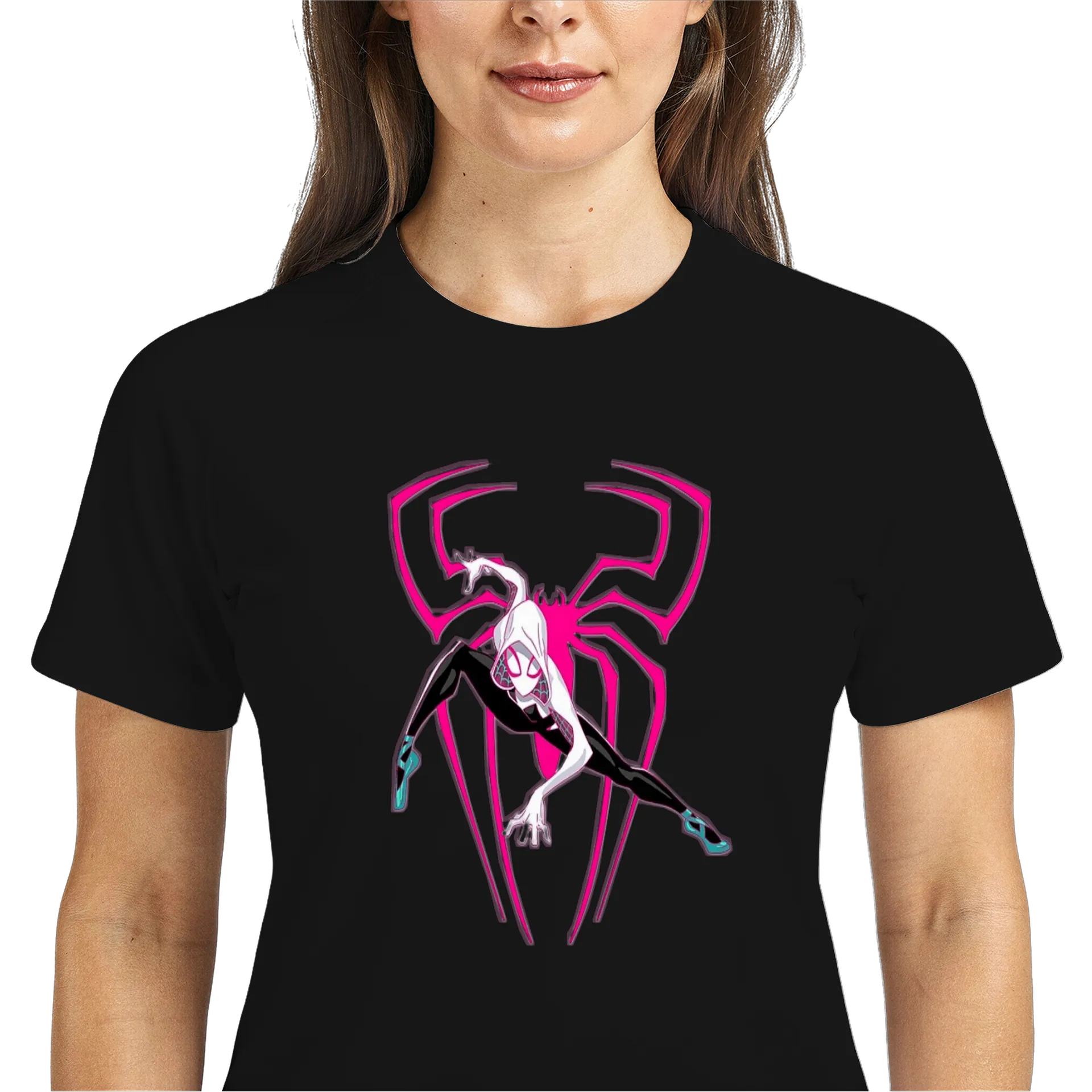 Camiseta Dry Fit Aranha Estilo Cartoon 100% Algodão - Imagem 3