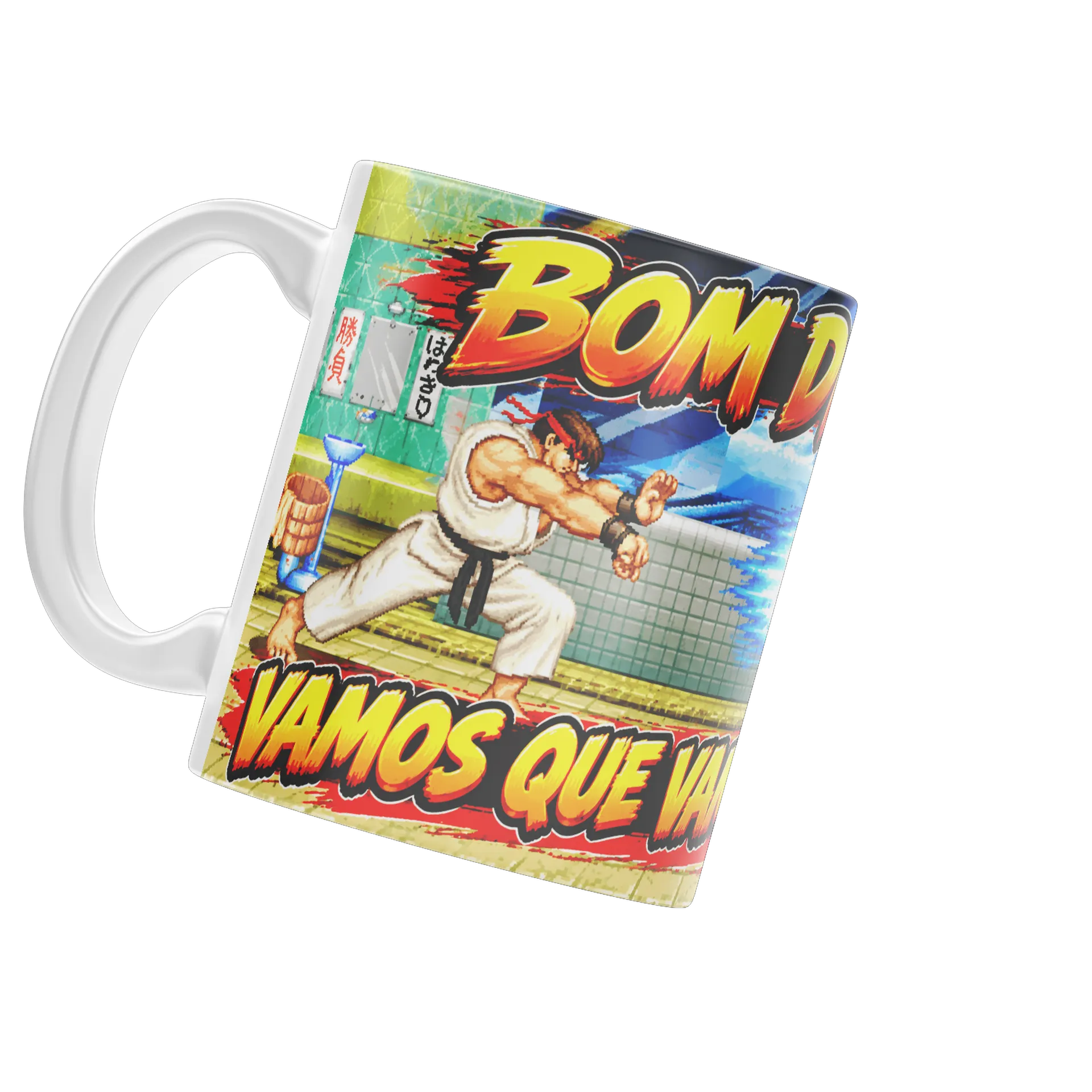 Caneca Luta de Videogame Bom Dia Galera HADOUKEN 325ml de PRISMA GAMER — imagem 3 de 4
