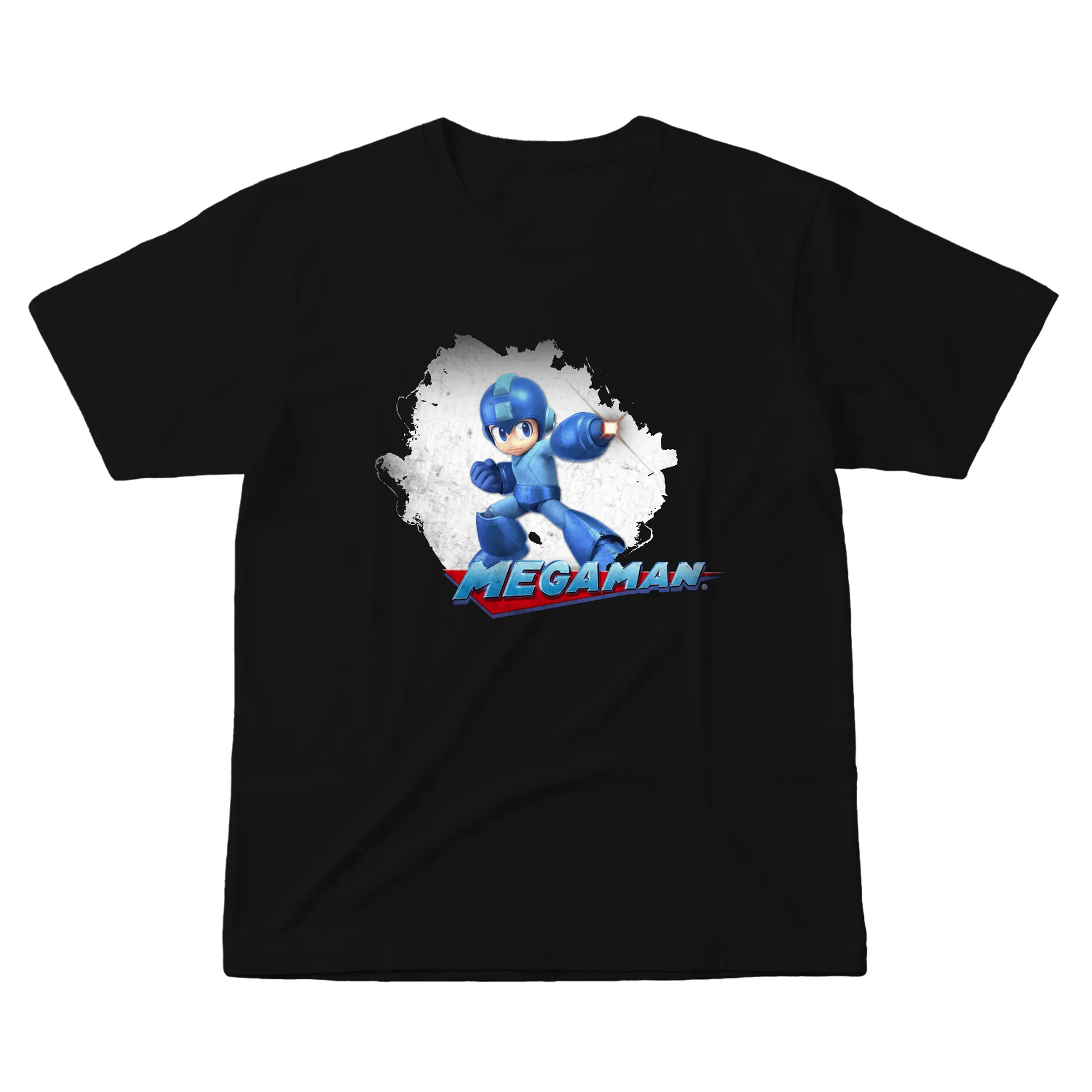 Camiseta Mega Man 100% Algodão Preto - Imagem 1