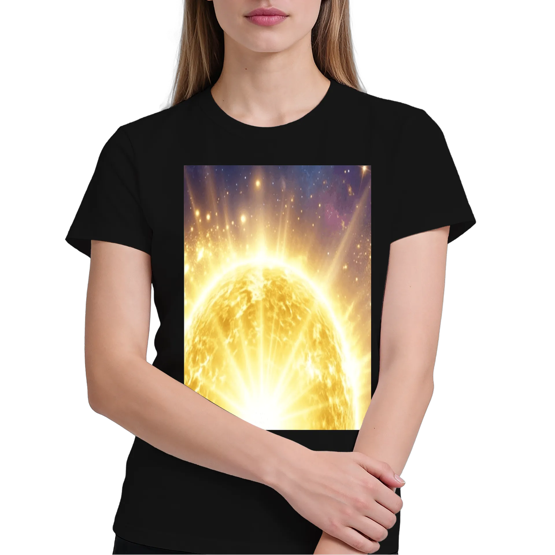 Camiseta Sol Radiante no Espaço 100% Algodão - Imagem 3