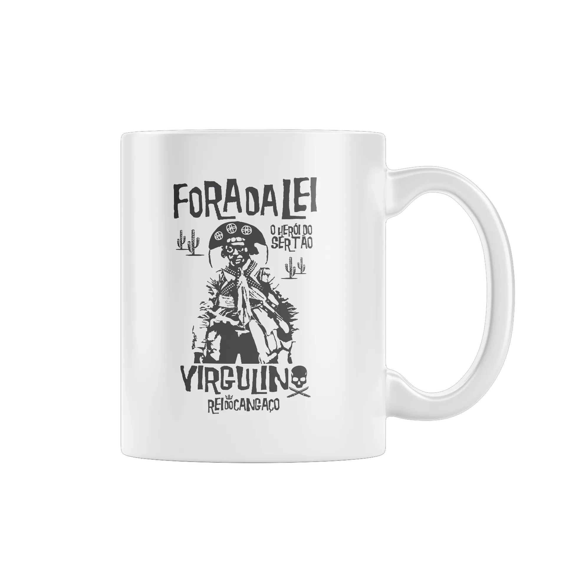 Caneca Porcelana Virgulino Fora da Lei 325ml - Imagem 1