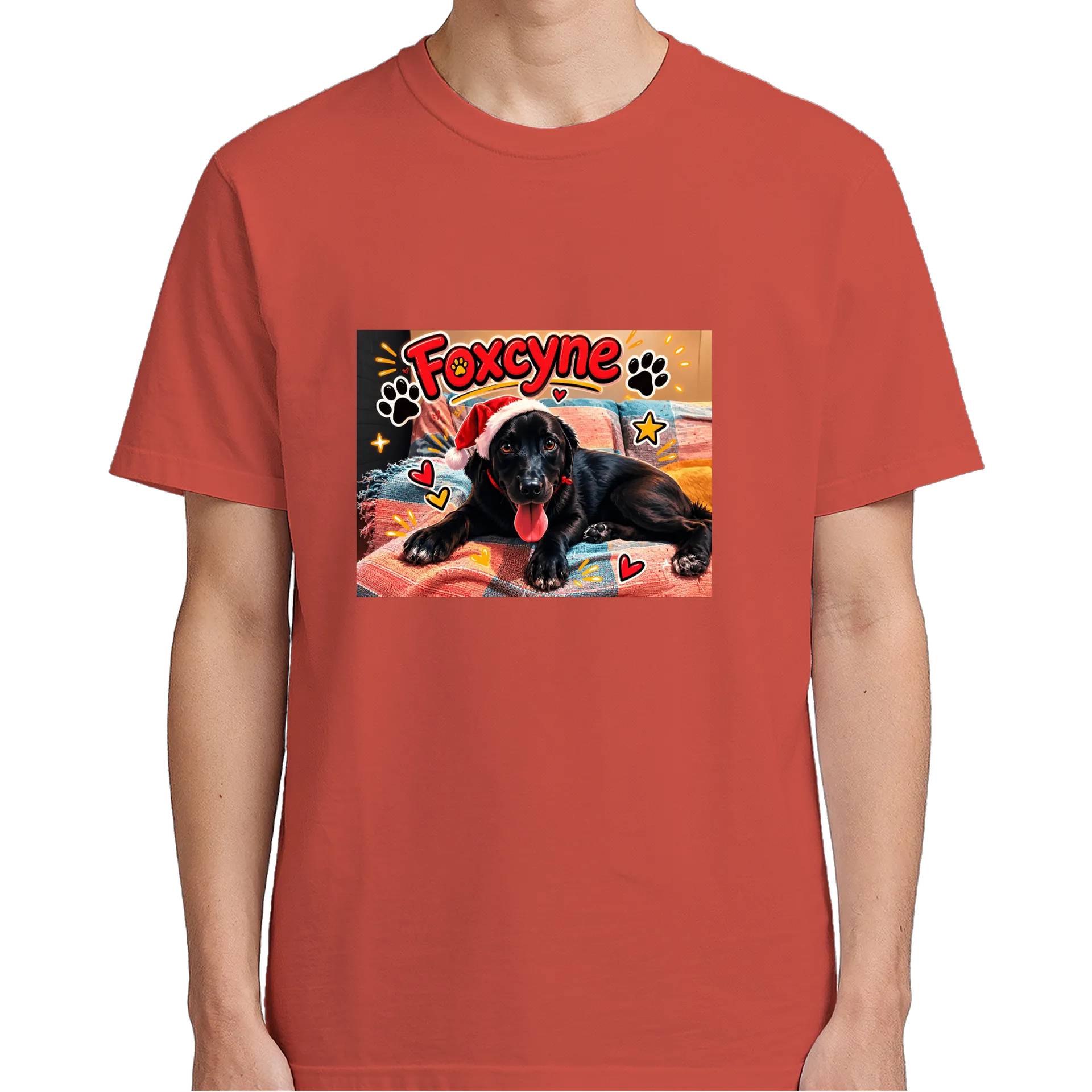 Camiseta Cão com Chapéu Natalino 100% Algodão - Imagem 5