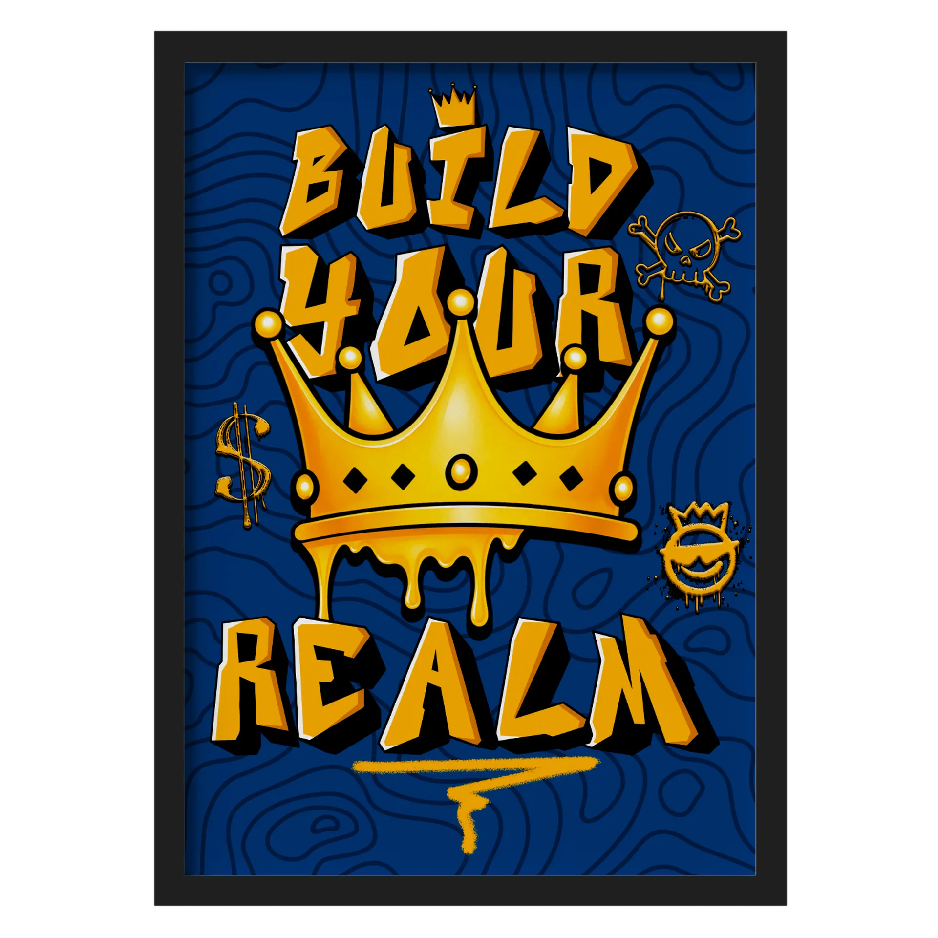 Quadro A3 Build Your Realm Com Vidro - Imagem 1