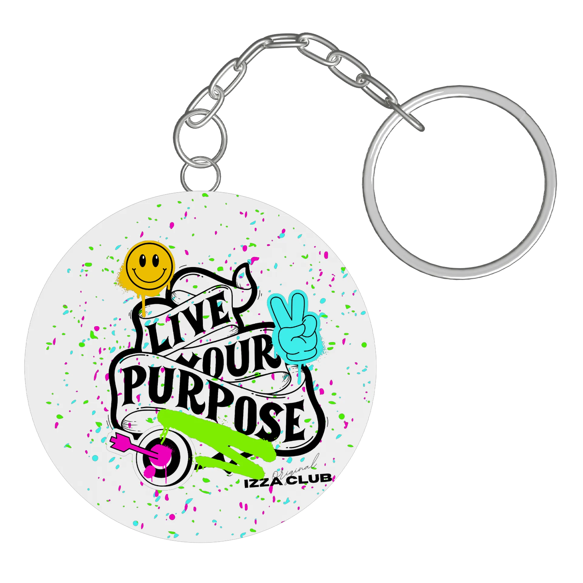 Chaveiro Live Your Purpose de Izza Club