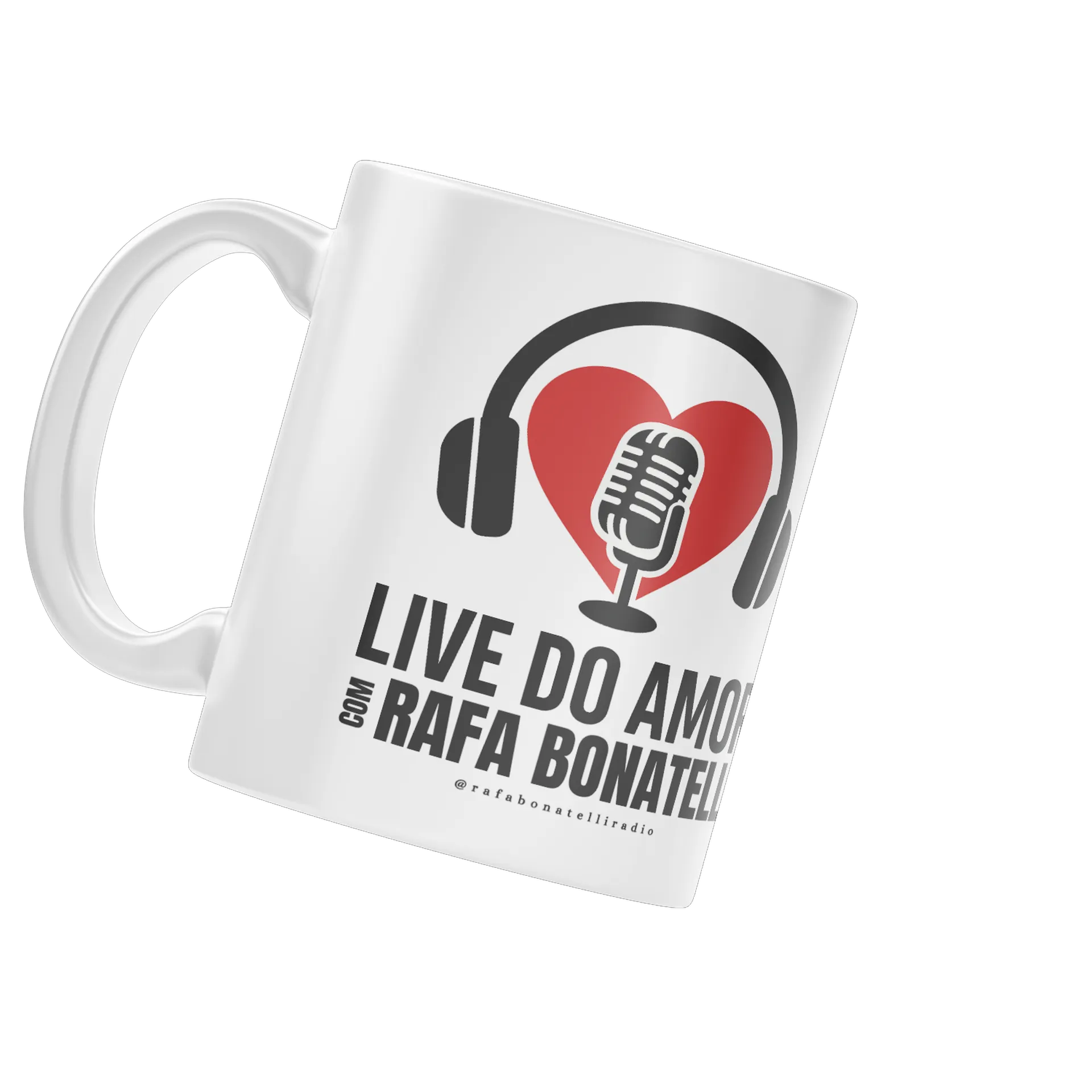 Caneca Porcelana Live do Amor 325ml de Rafa Bonatelli