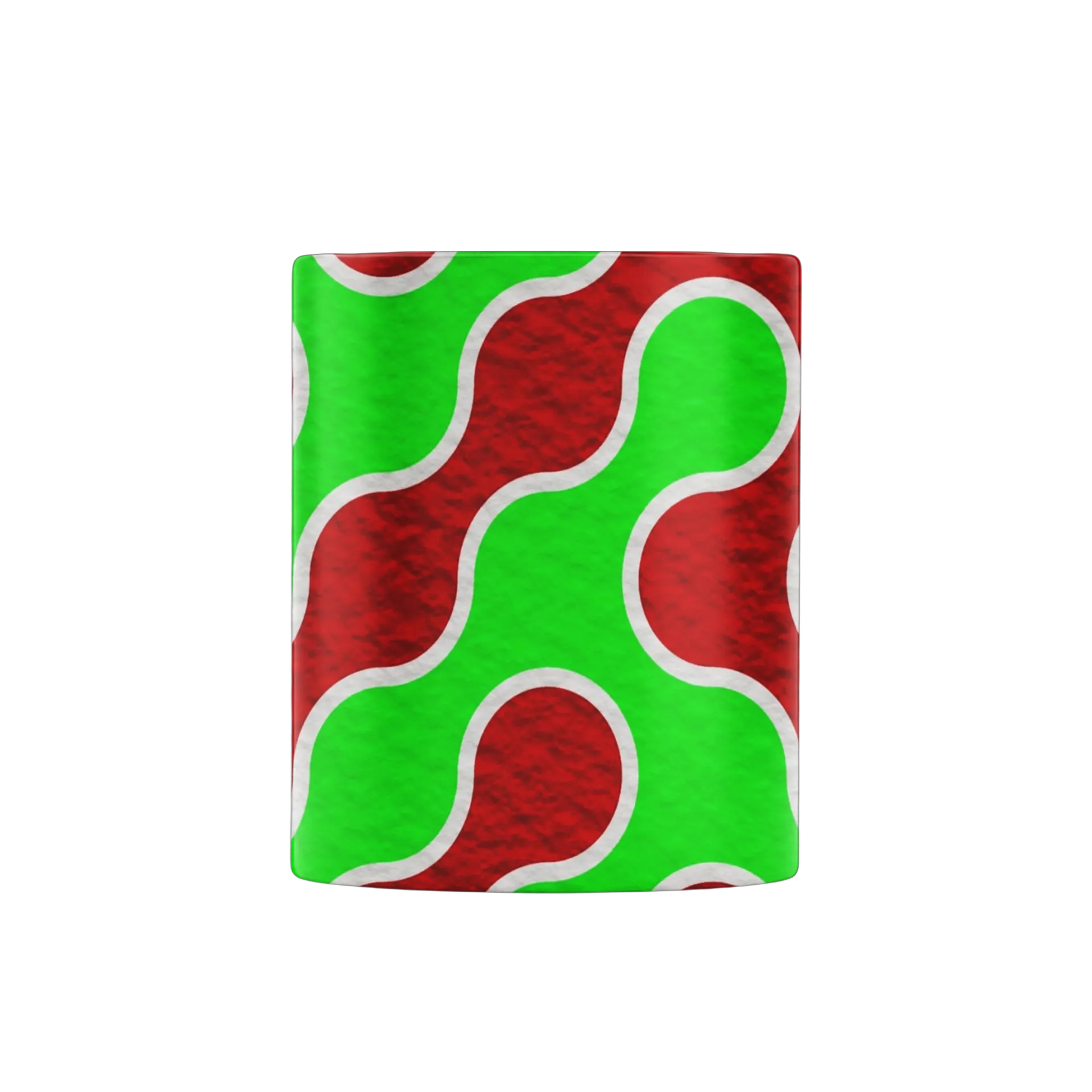 Caneca Estampa Abstrata Vermelho Verde 325ml - Imagem 2