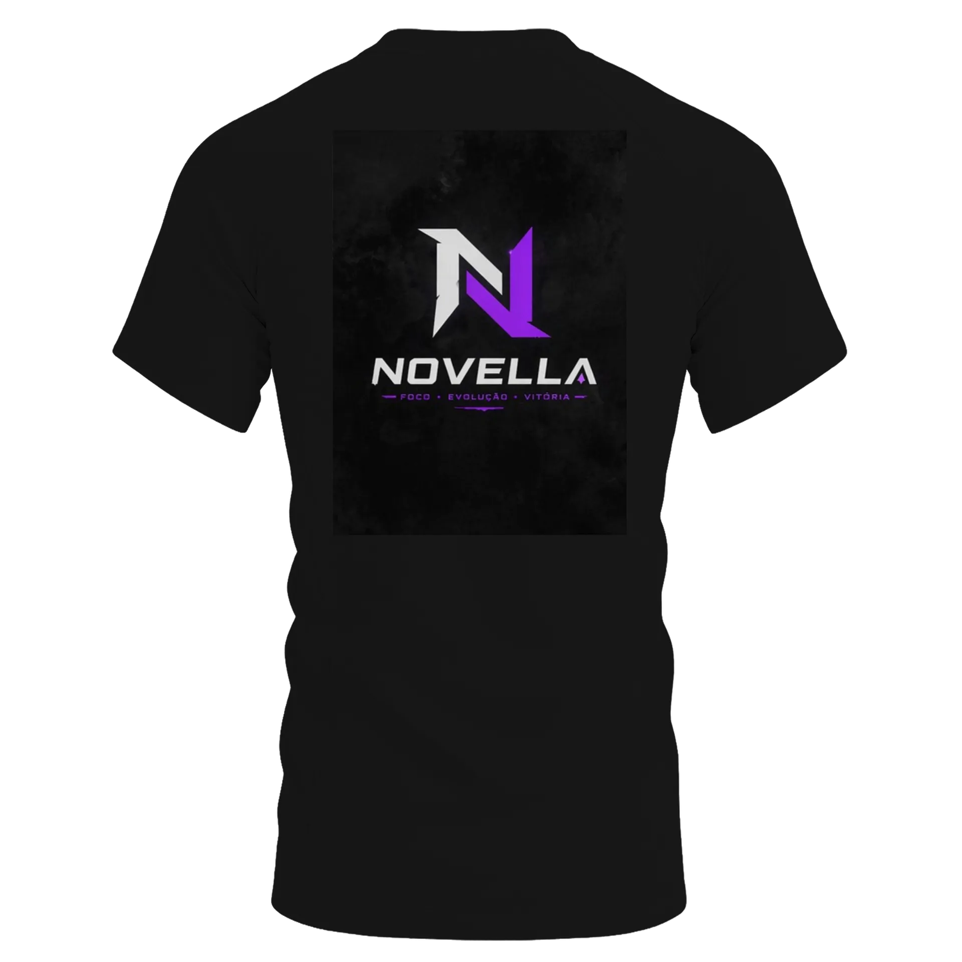 Camiseta Dry Fit Logotipo Novella Preto e Branco 100% de lipinhoogamer