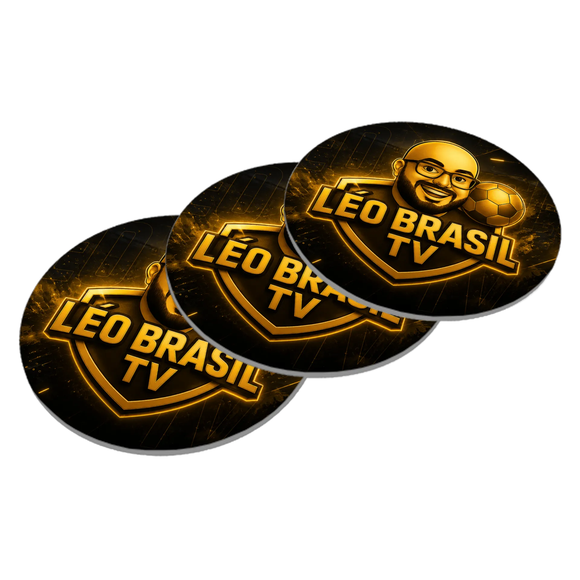 Porta-copos personalizado de Léo Brasil TV