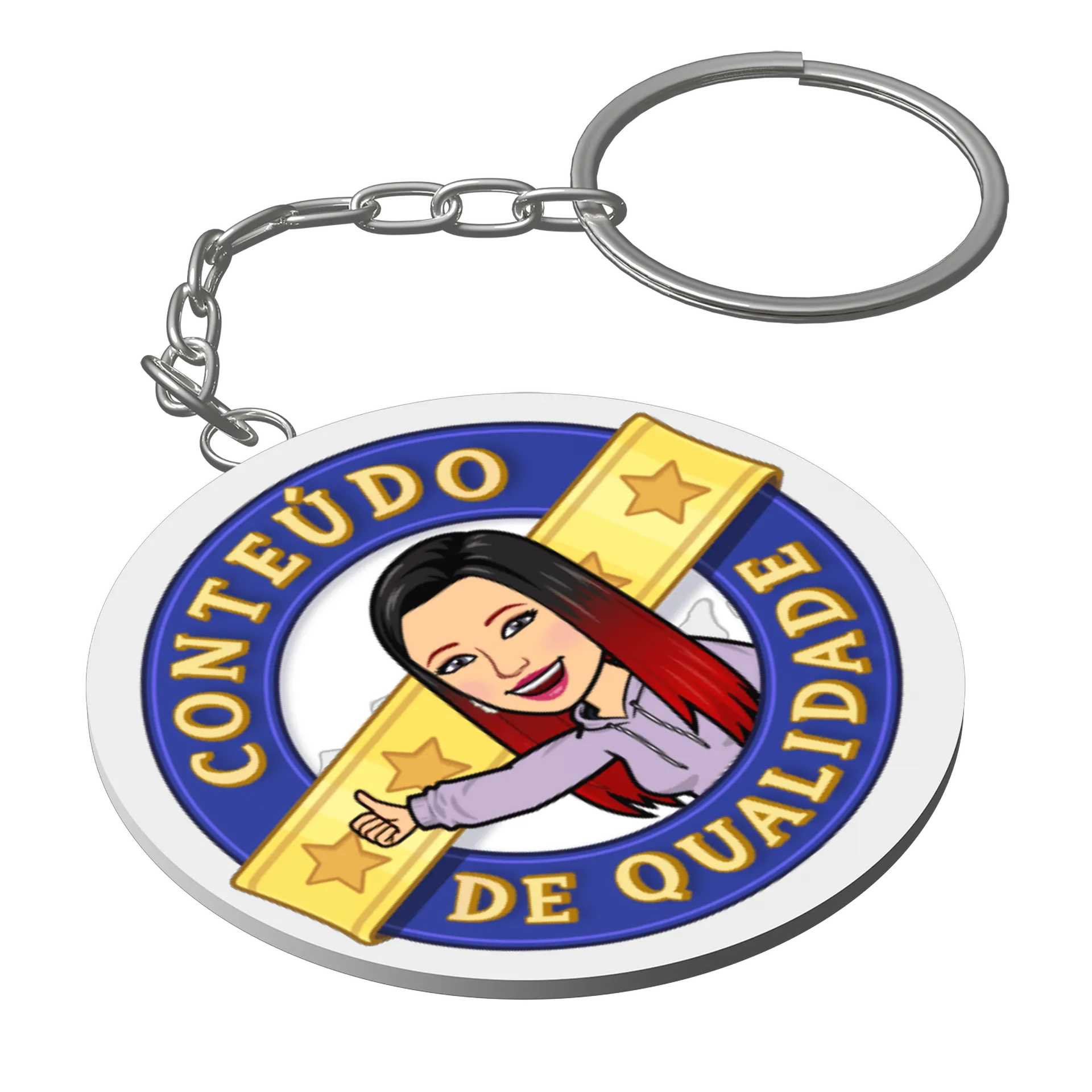 Chaveiro Kafofo de qualidade - MDF 5x5cm - Imagem 1